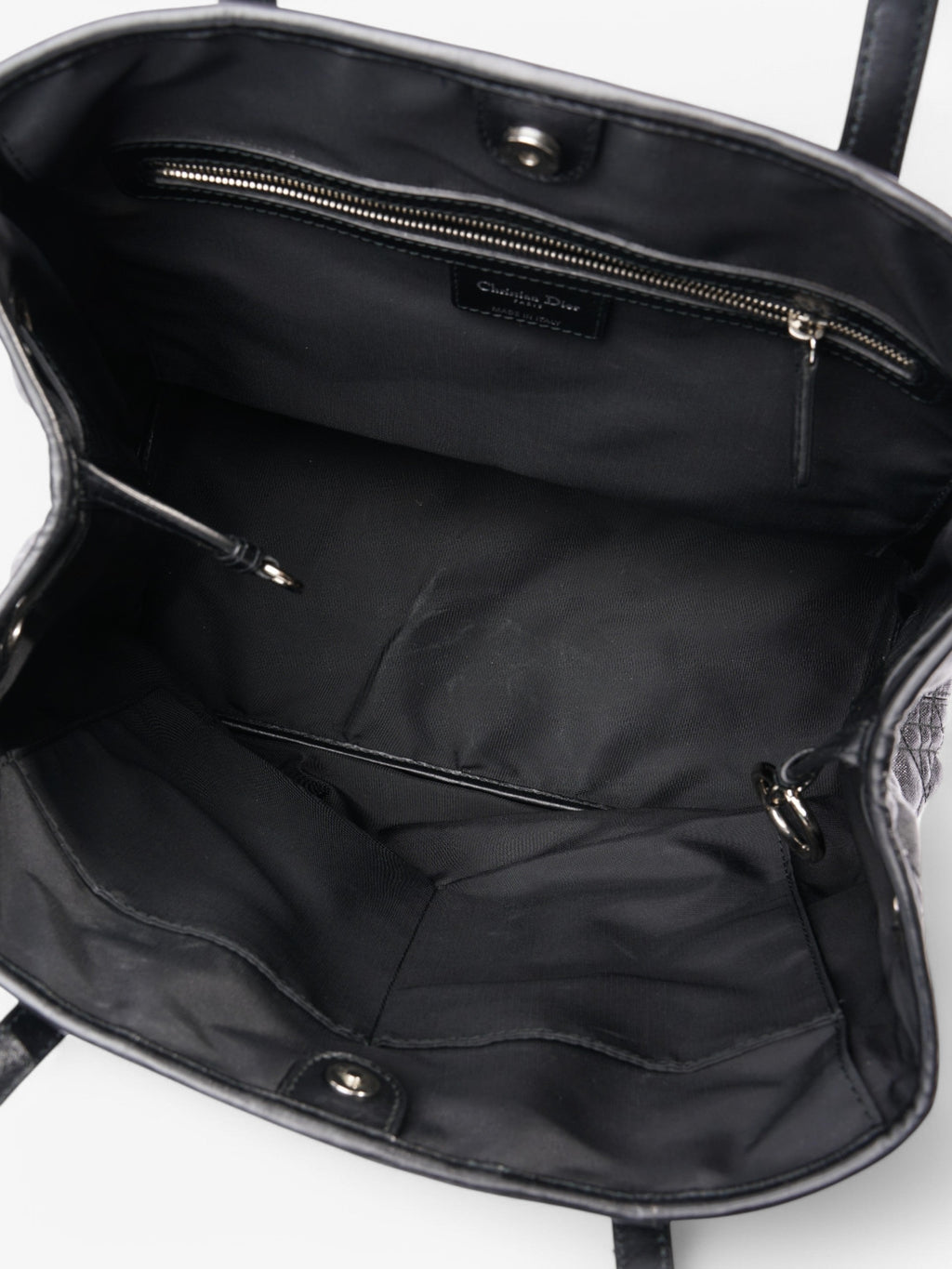 Christian Dior Panarea Tote Black Coated Canvas