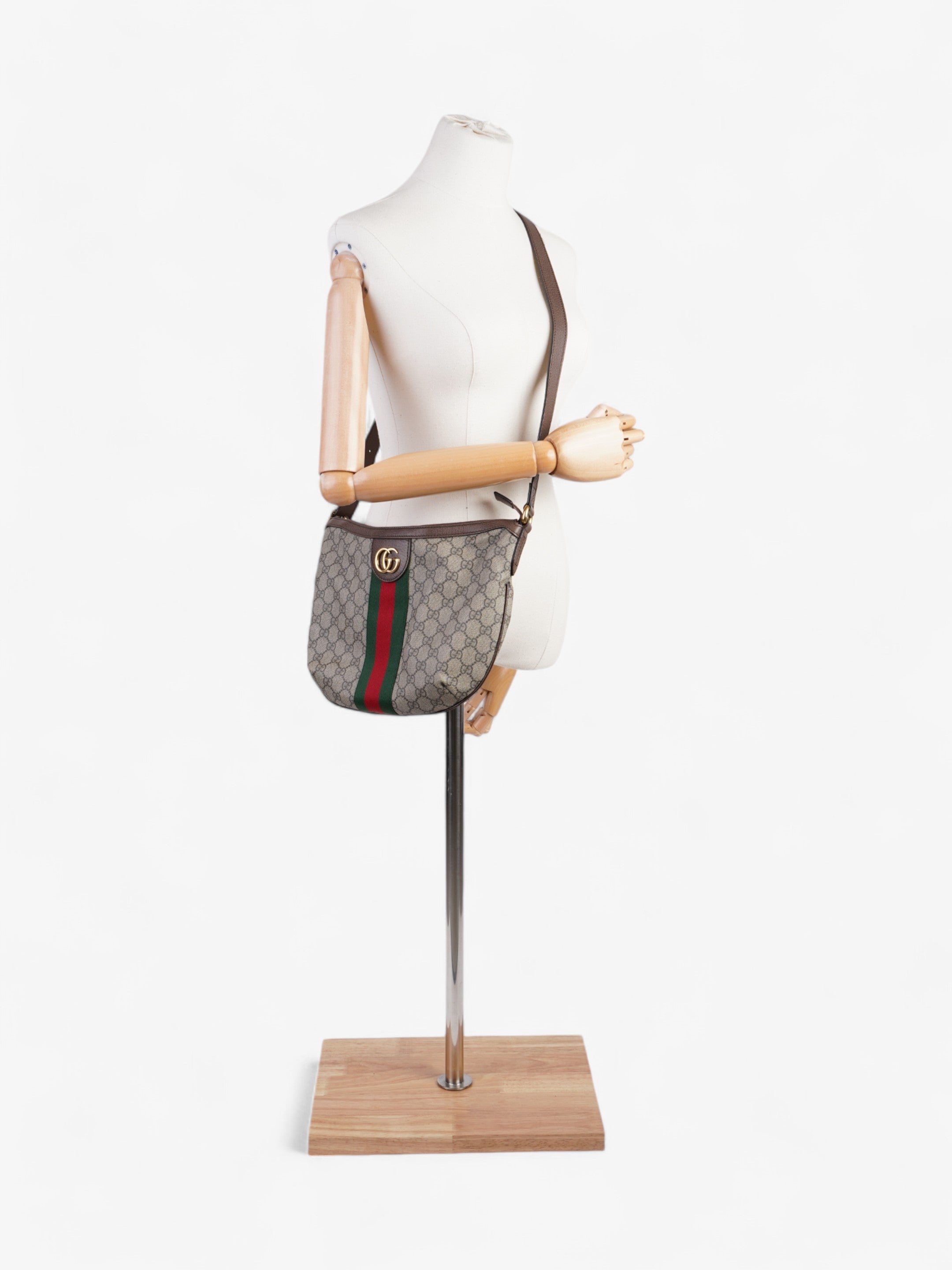 Gucci Ophidia GG Supreme / Green / Red Canvas Small