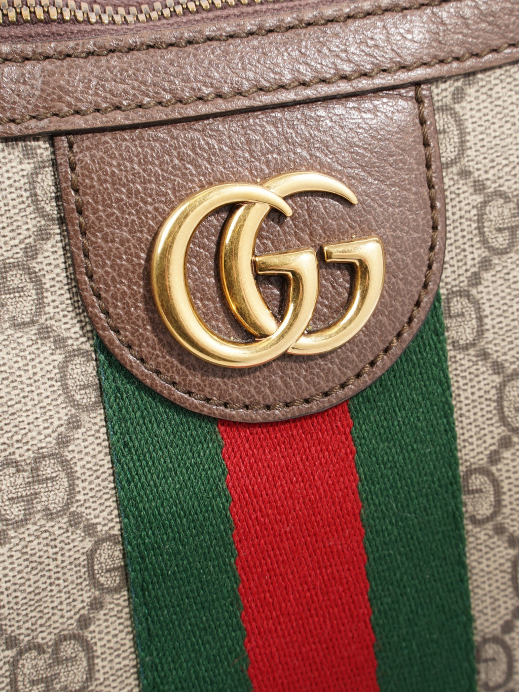 Gucci Ophidia GG Supreme / Green / Red Canvas Small