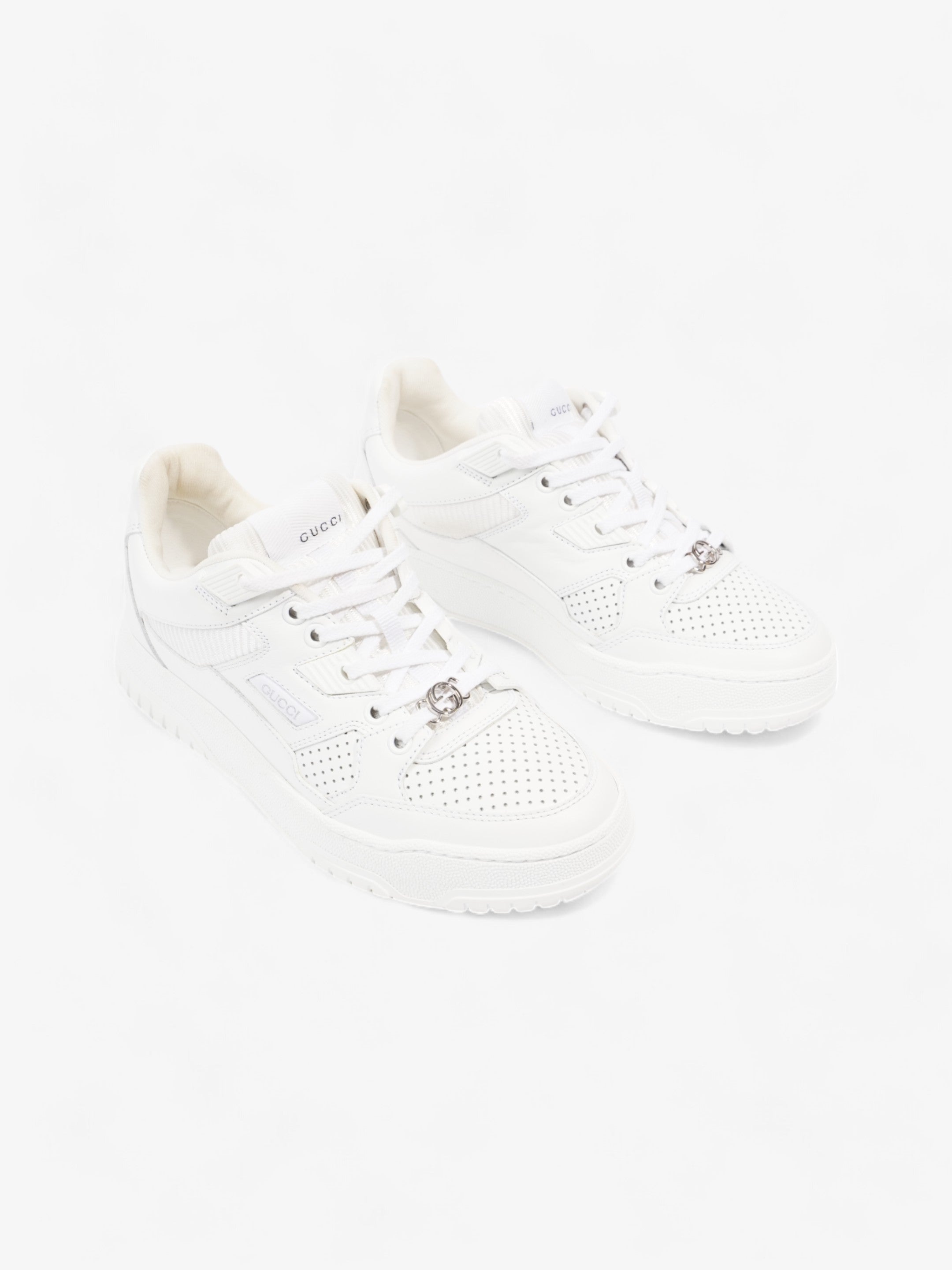 Gucci Interlocking GG Sneakers White  Leather EU 37.5 UK 4.5