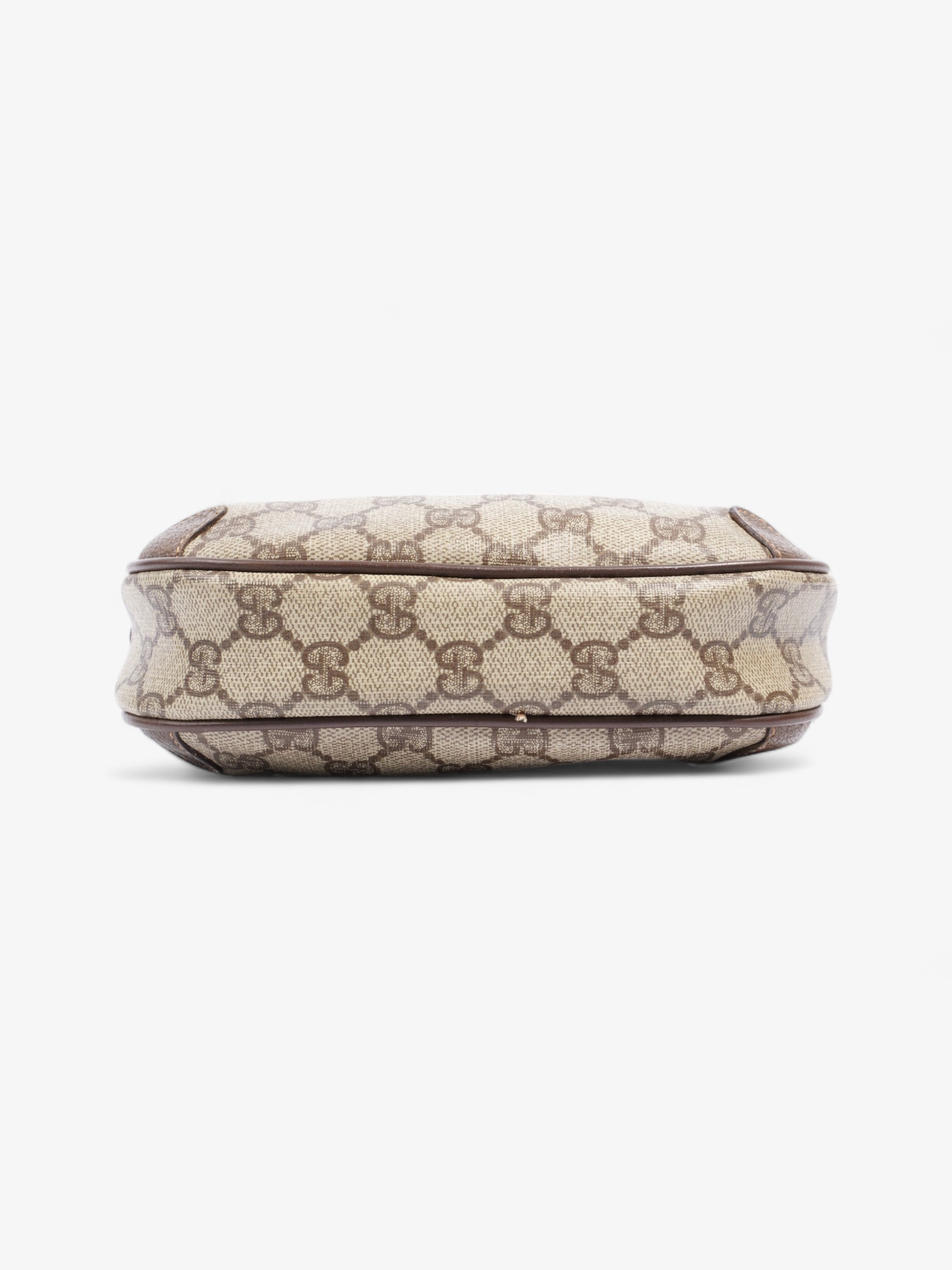 Gucci Web Sherry Line Beige And Ebony GG Supreme / Brown Coated Canvas