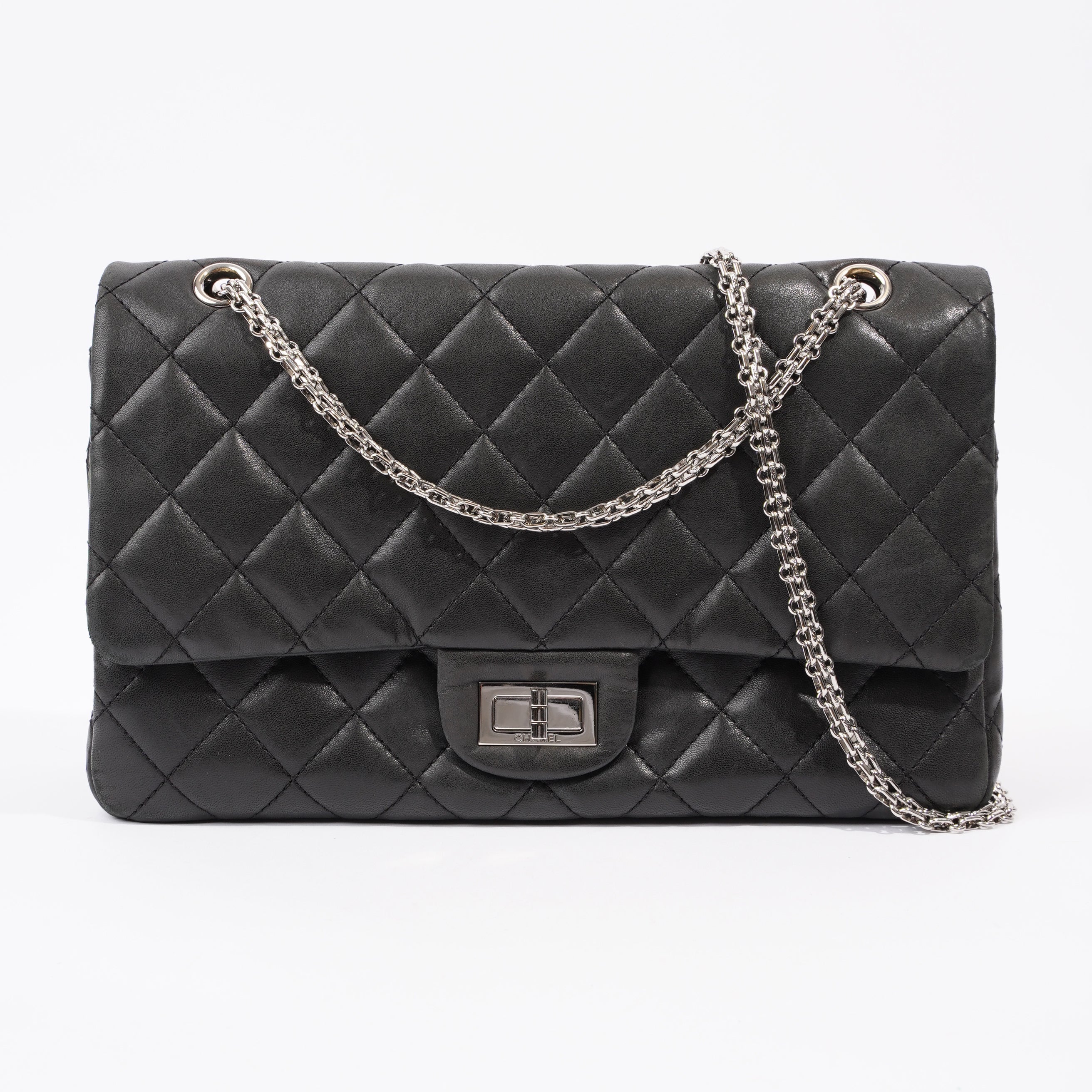 Chanel 2.55 Reissue Flap Black Calfskin Leather