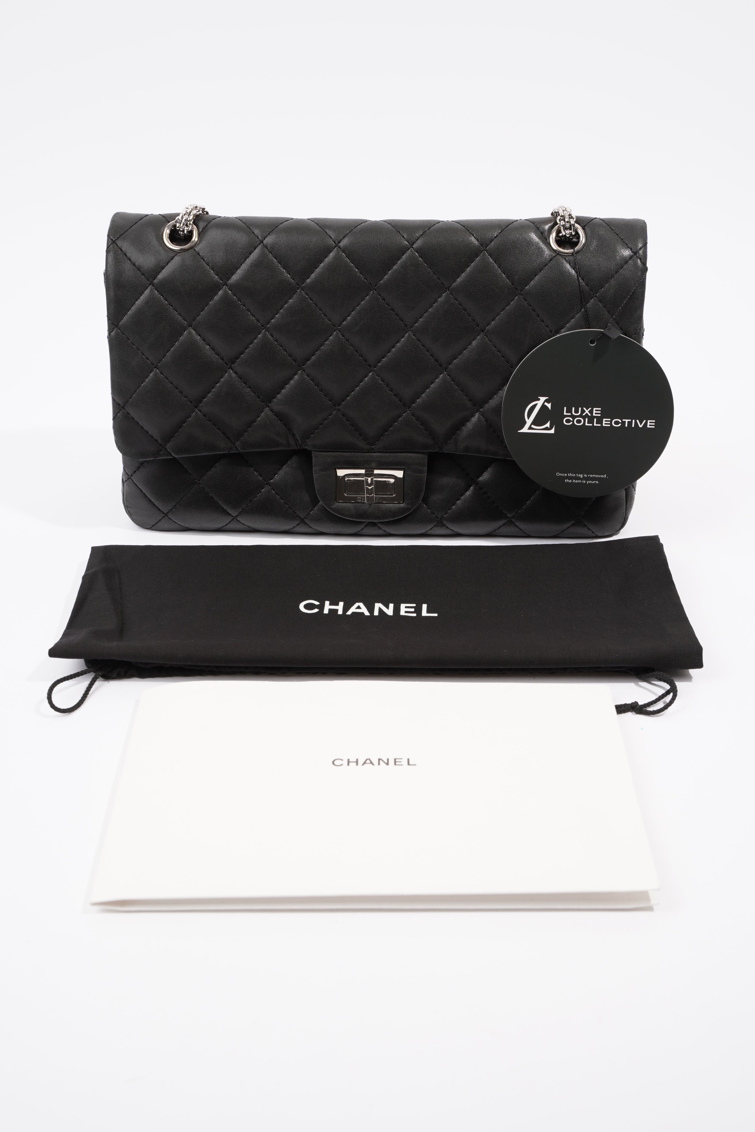 Chanel 2.55 Reissue Flap Black Calfskin Leather