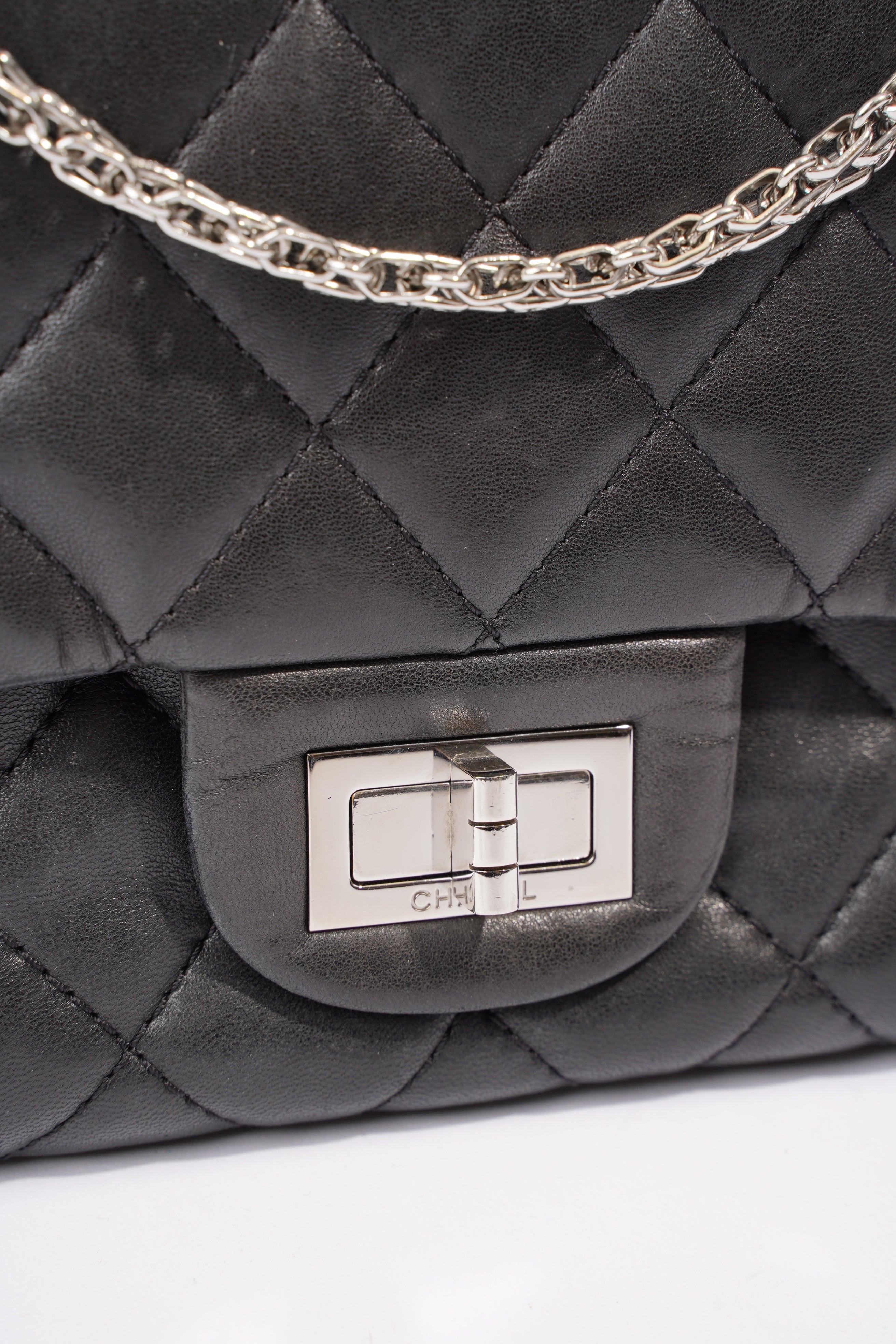 Chanel 2.55 Reissue Flap Black Calfskin Leather
