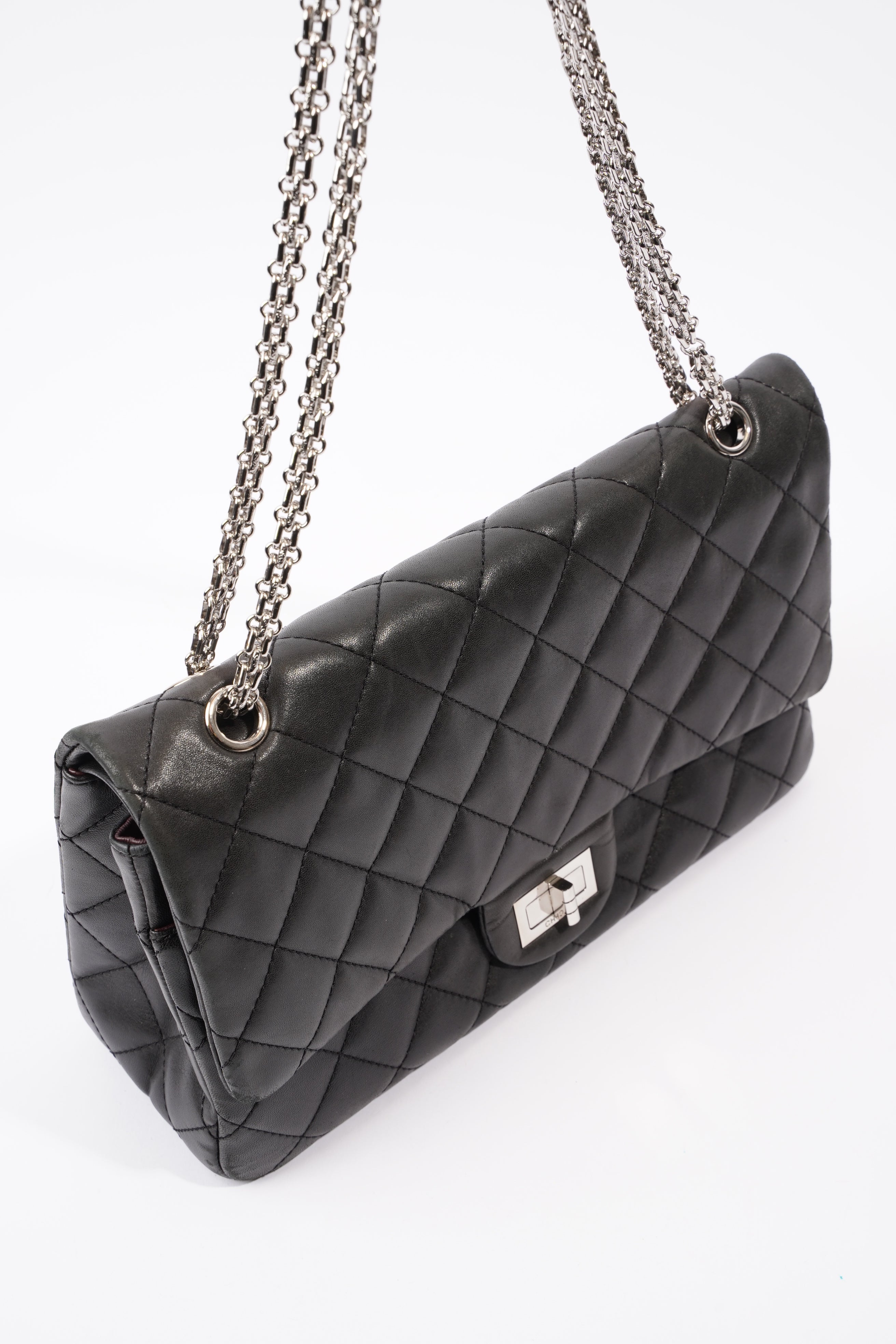 Chanel 2.55 Reissue Flap Black Calfskin Leather