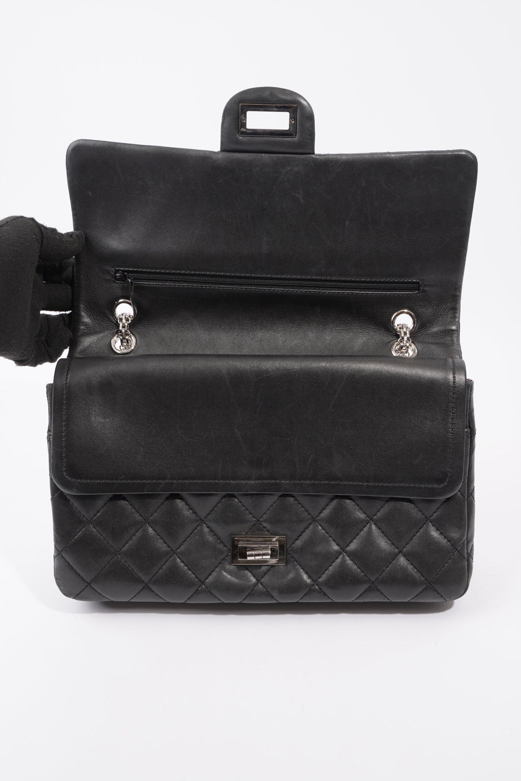Chanel 2.55 Reissue Flap Black Calfskin Leather