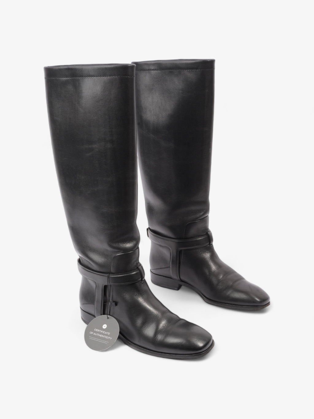 Christian Dior Riding Boots Black Leather EU 37 UK 4