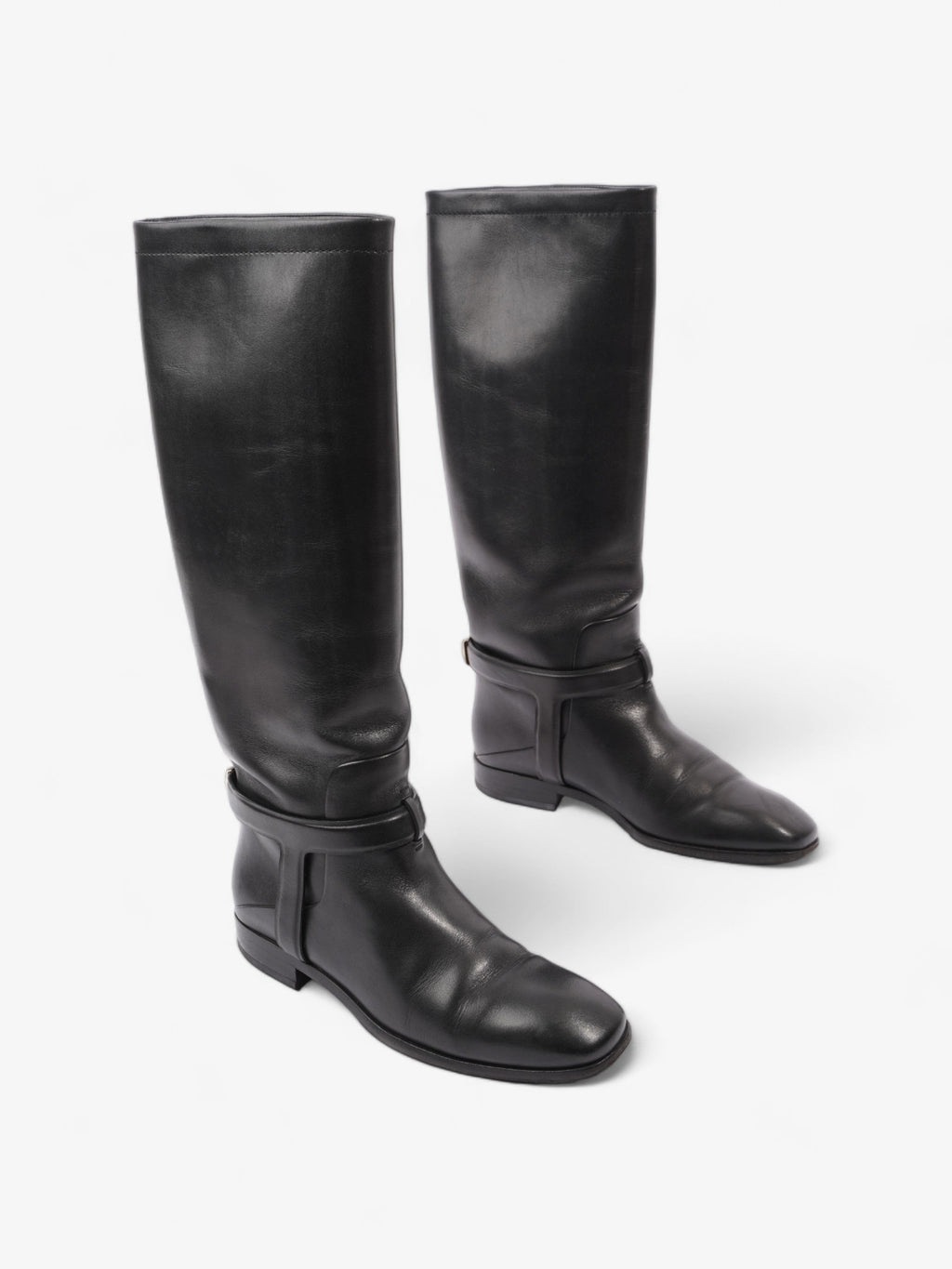 Christian Dior Riding Boots Black Leather EU 37 UK 4