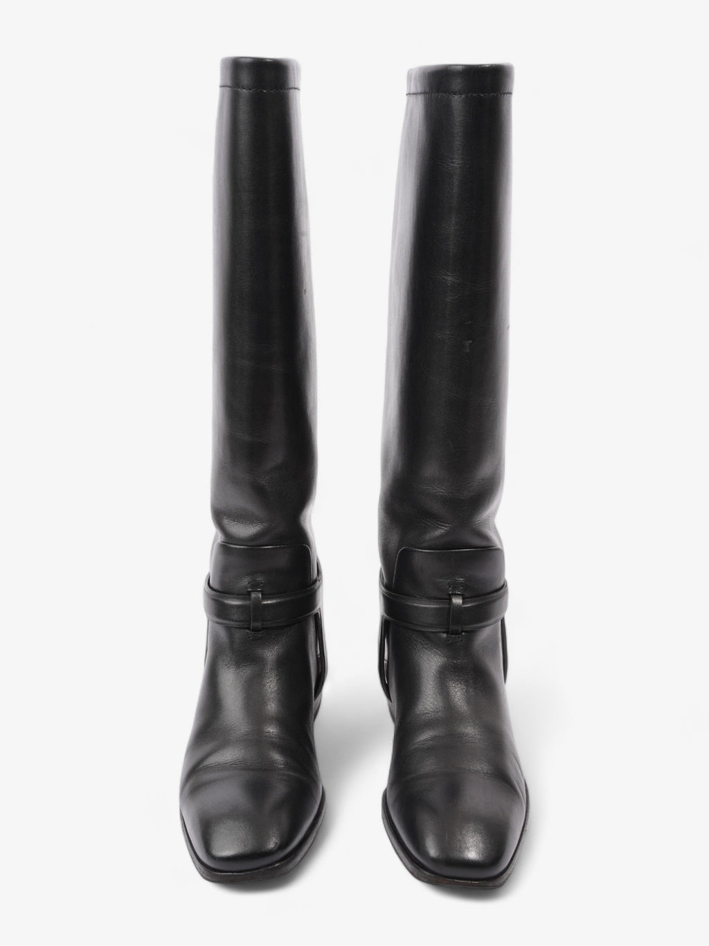 Christian Dior Riding Boots Black Leather EU 37 UK 4