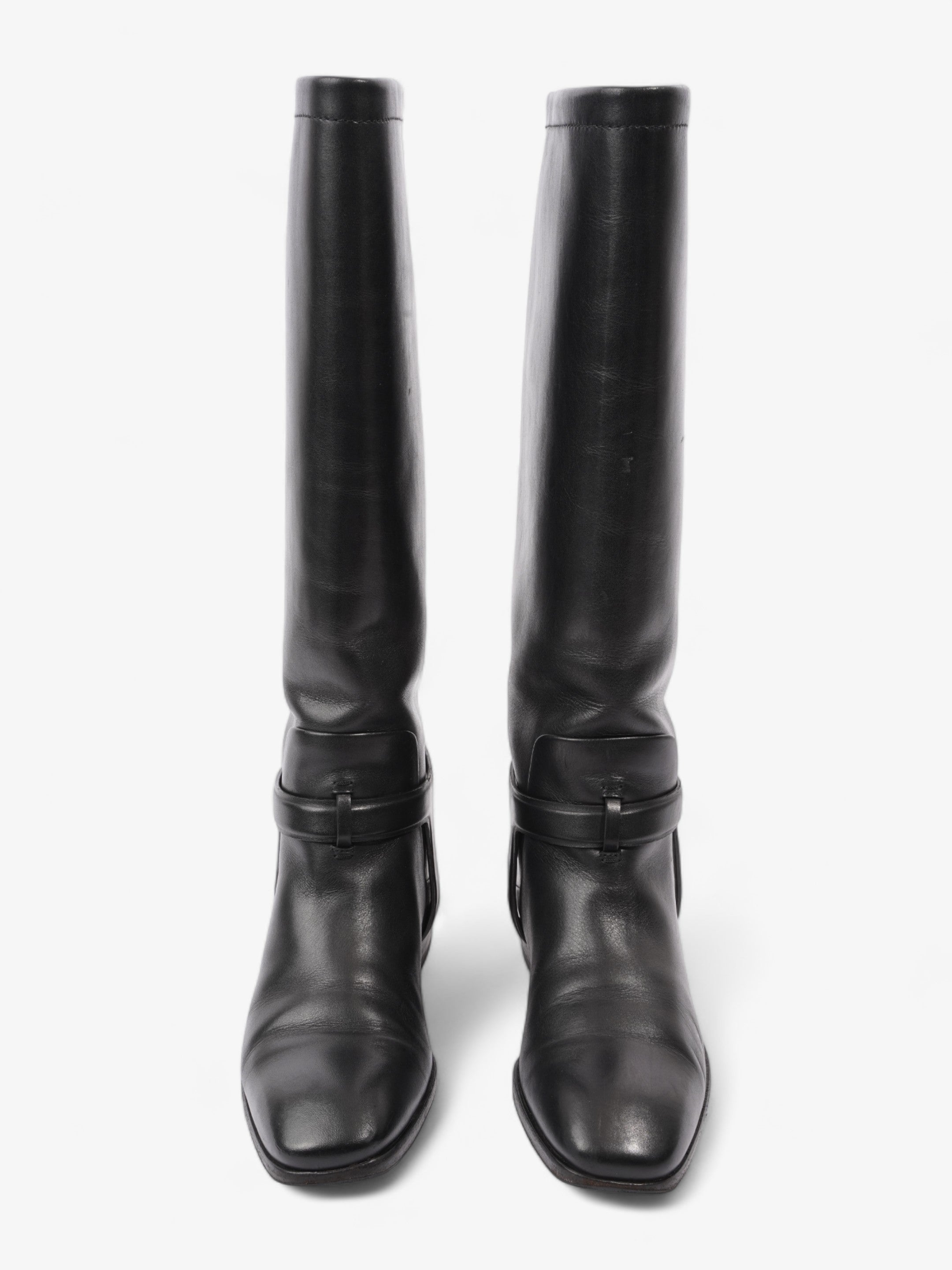 Christian Dior Riding Boots Black Leather EU 37 UK 4
