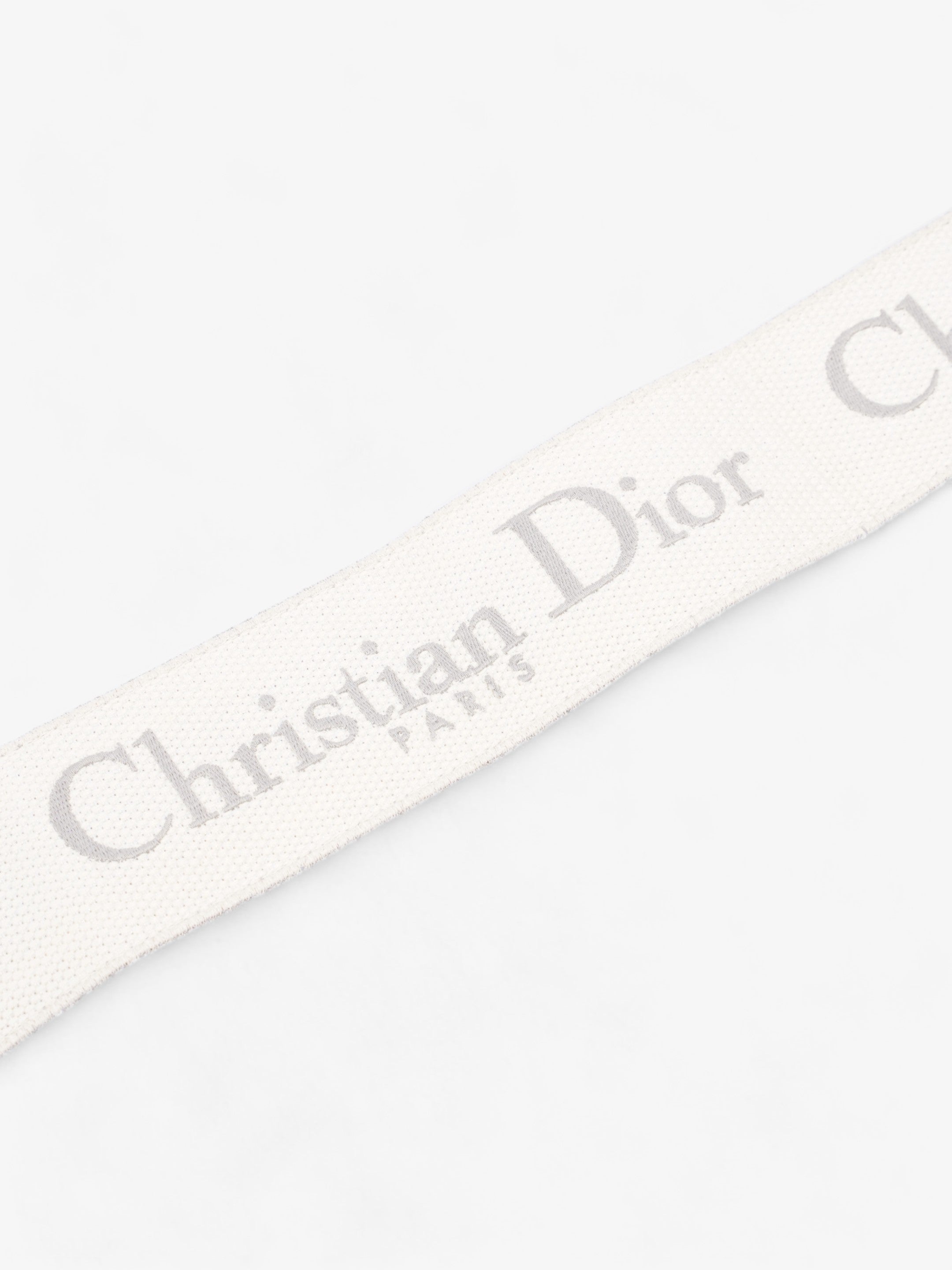 Christian Dior Adjustable Shoulder Strap With Ring Grey Oblique Canvas