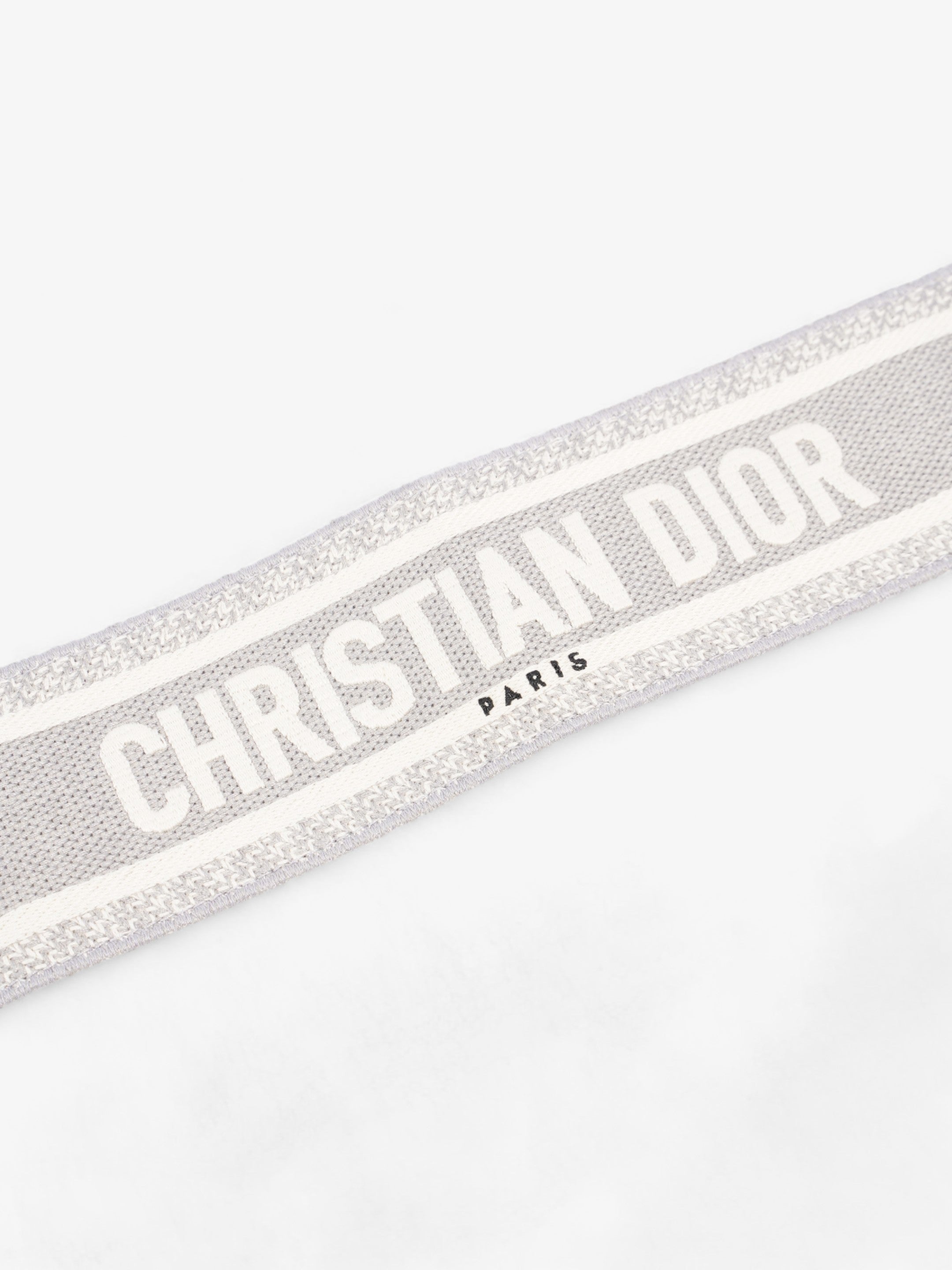 Christian Dior Adjustable Shoulder Strap With Ring Grey Oblique Canvas