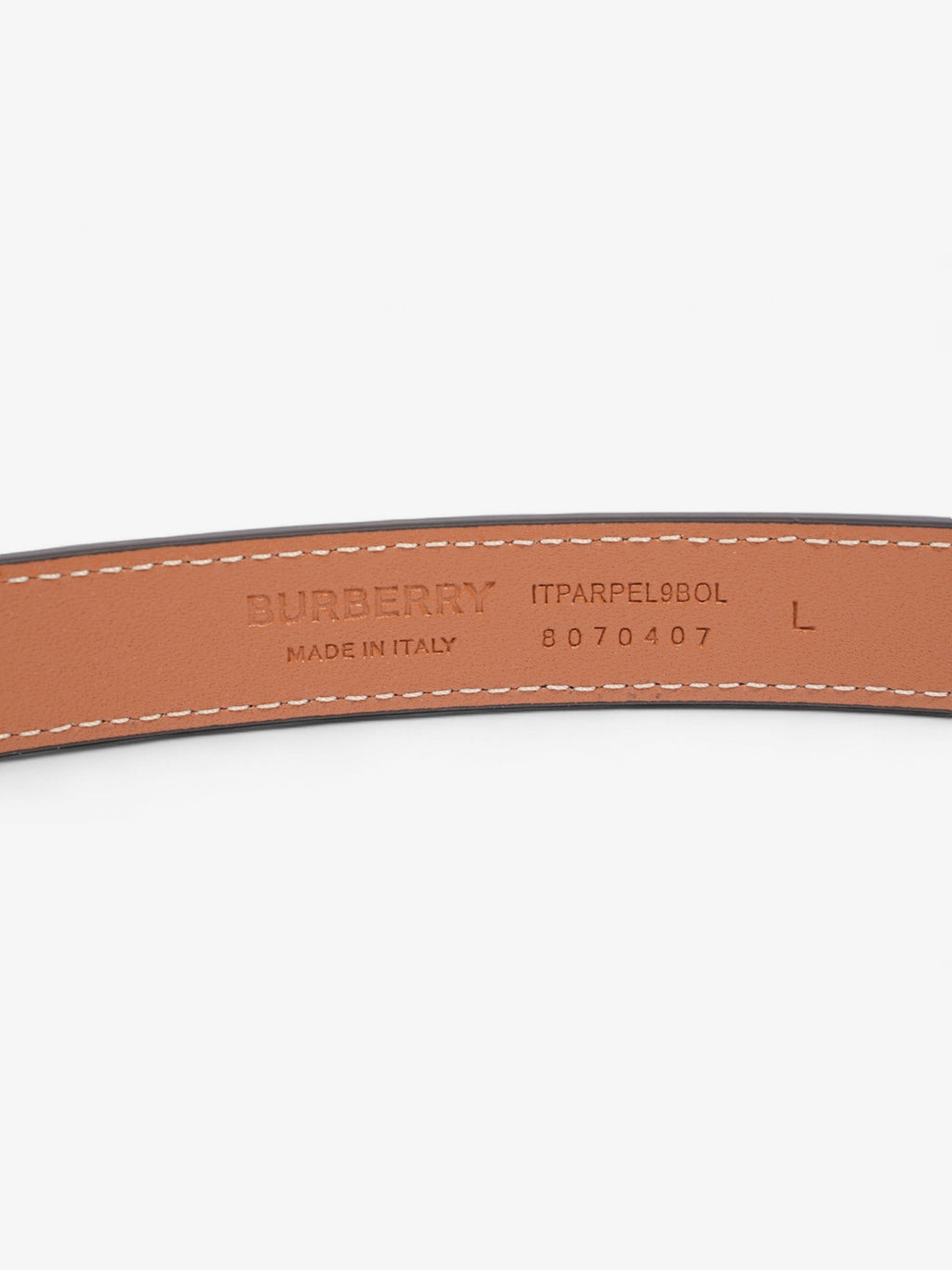 Burberry TB Belt Vintage Check / Gold Canvas Large - 117cm