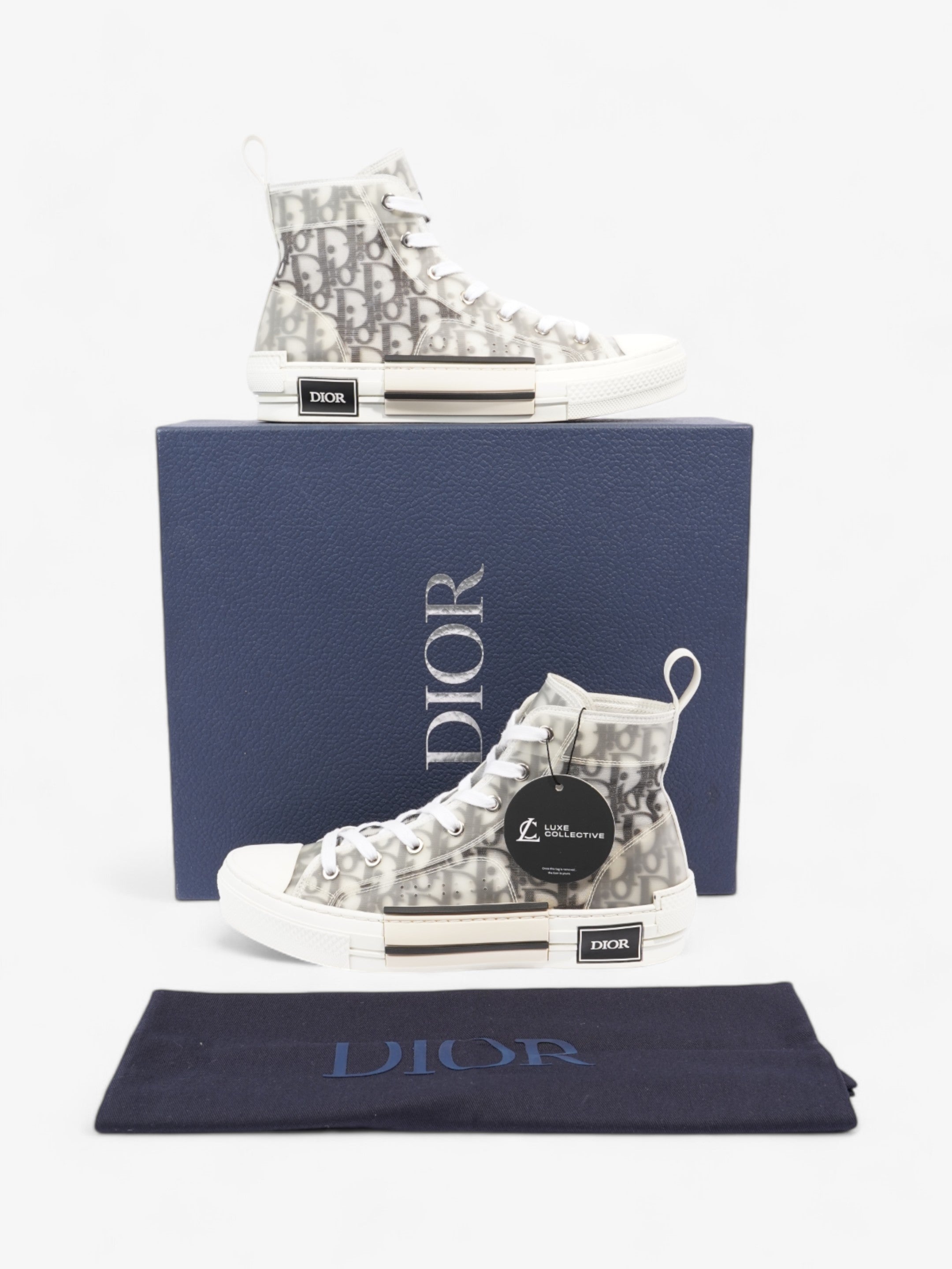Christian Dior B23 Grey Oblique  / White Mesh EU 39 UK 6