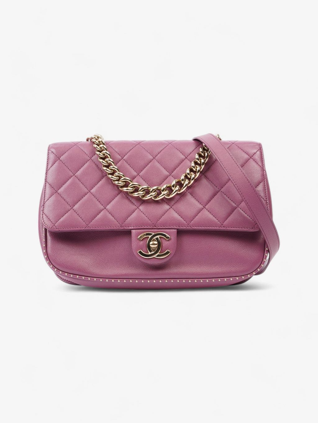 Chanel Classic Flap Bag Mauve Caviar Leather