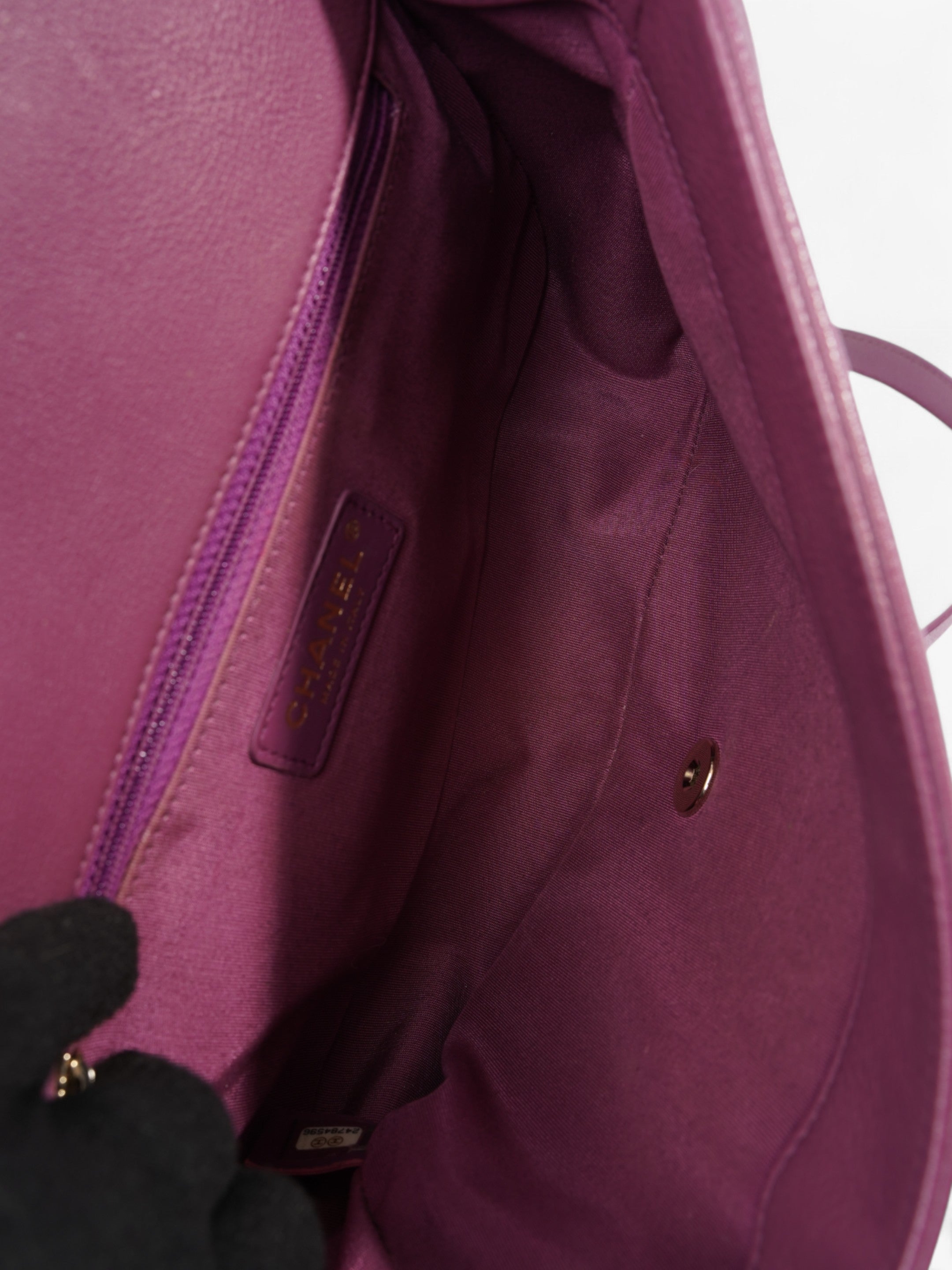 Chanel Classic Flap Bag Mauve Caviar Leather