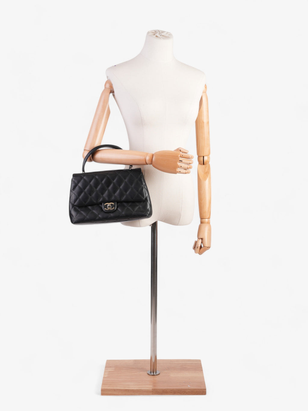 Chanel Coco Handle Flap Black Lambskin Leather Small
