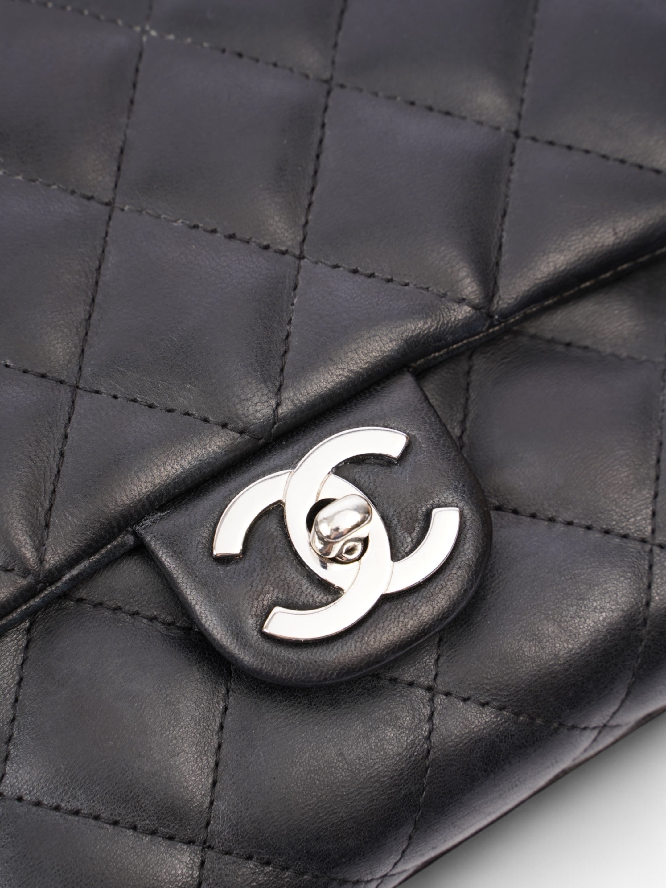 Chanel Coco Handle Flap Black Lambskin Leather Small
