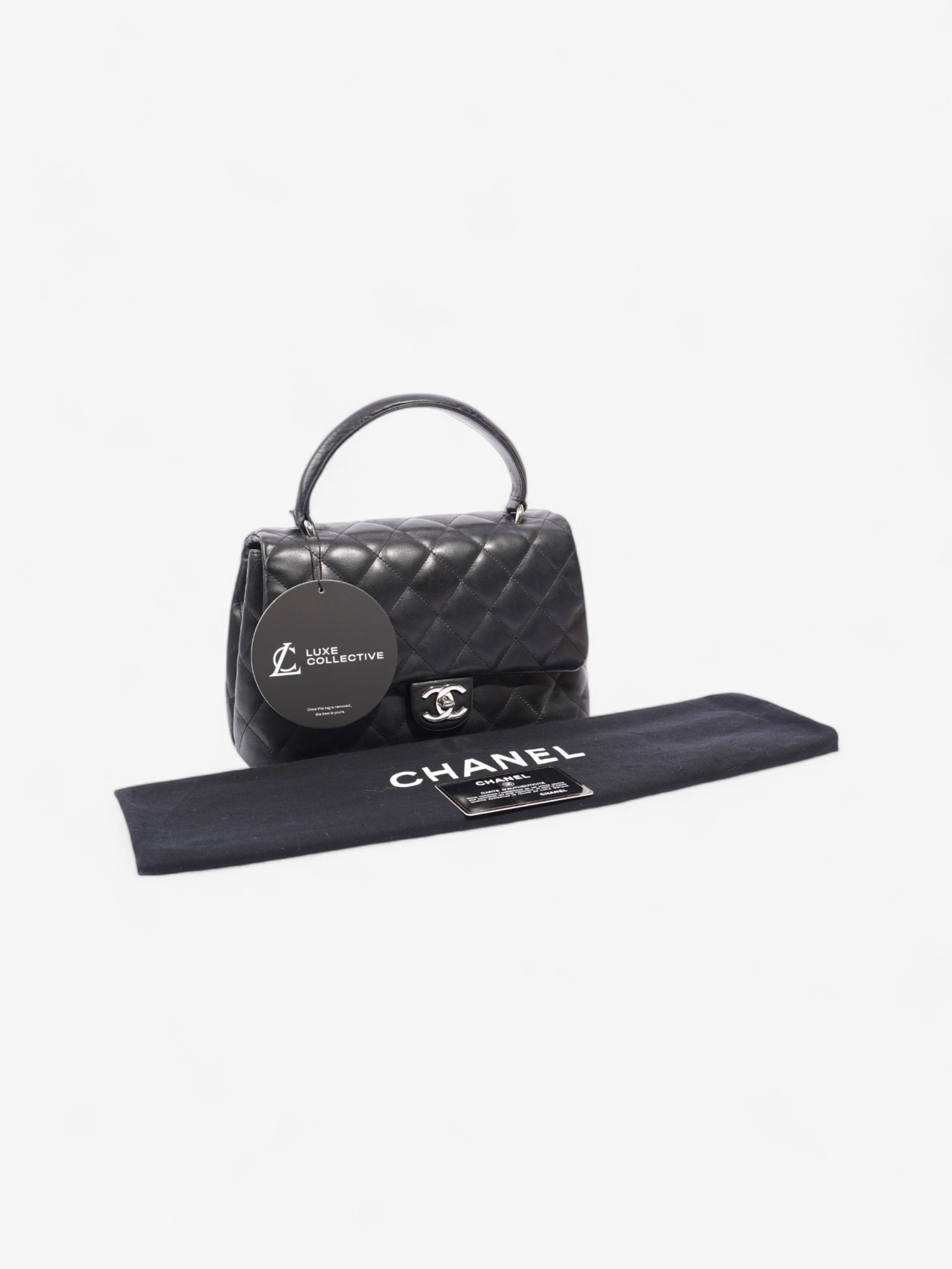 Chanel Coco Handle Flap Black Lambskin Leather Small