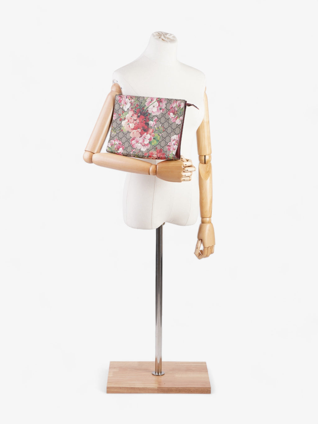 Gucci Blooms Large Pouch GG Supreme  / Antique Rose Coated Canvas