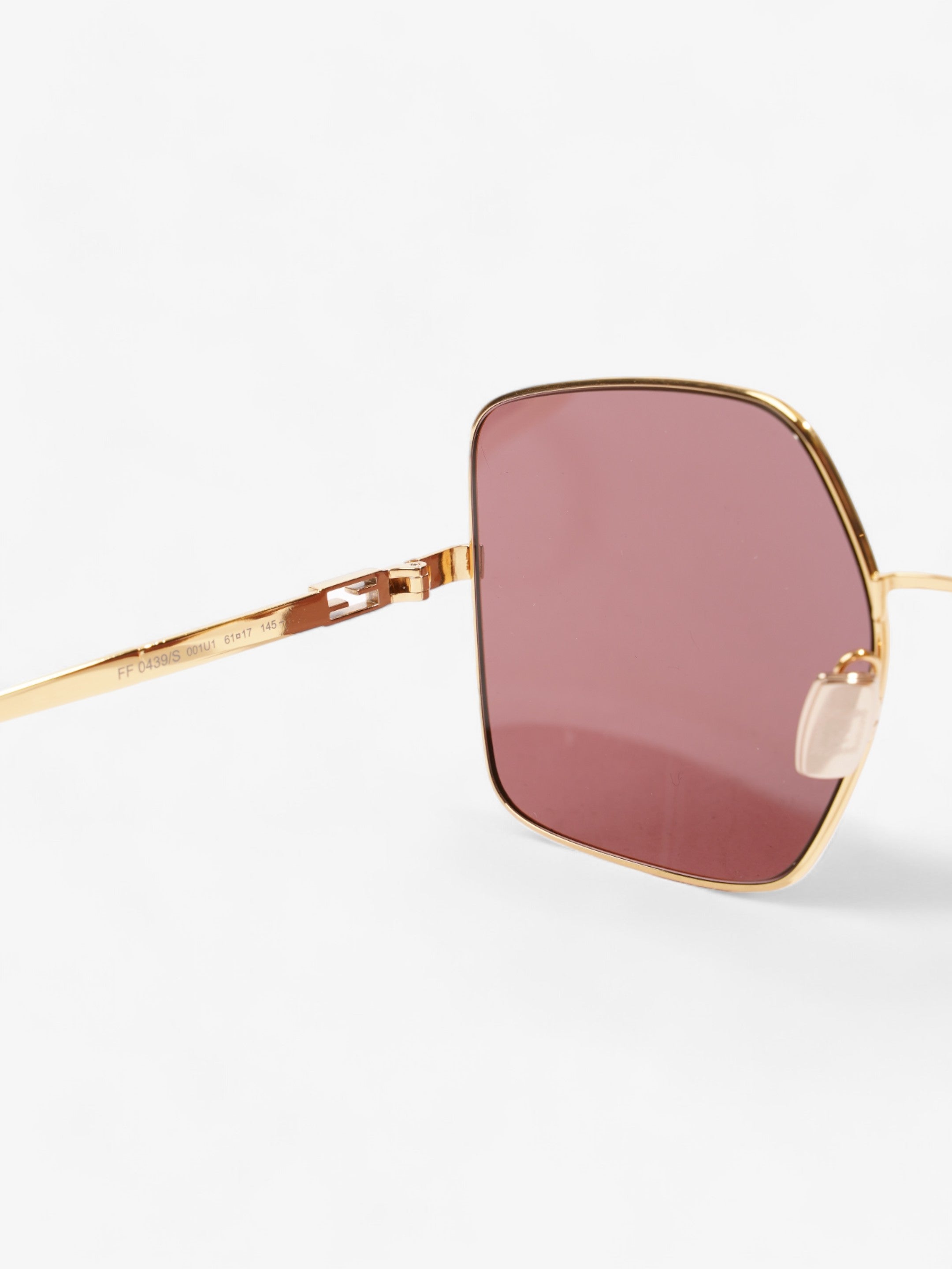 Fendi Oversized Gradiant Sunglasses Gold / Pink Acetate 145mm