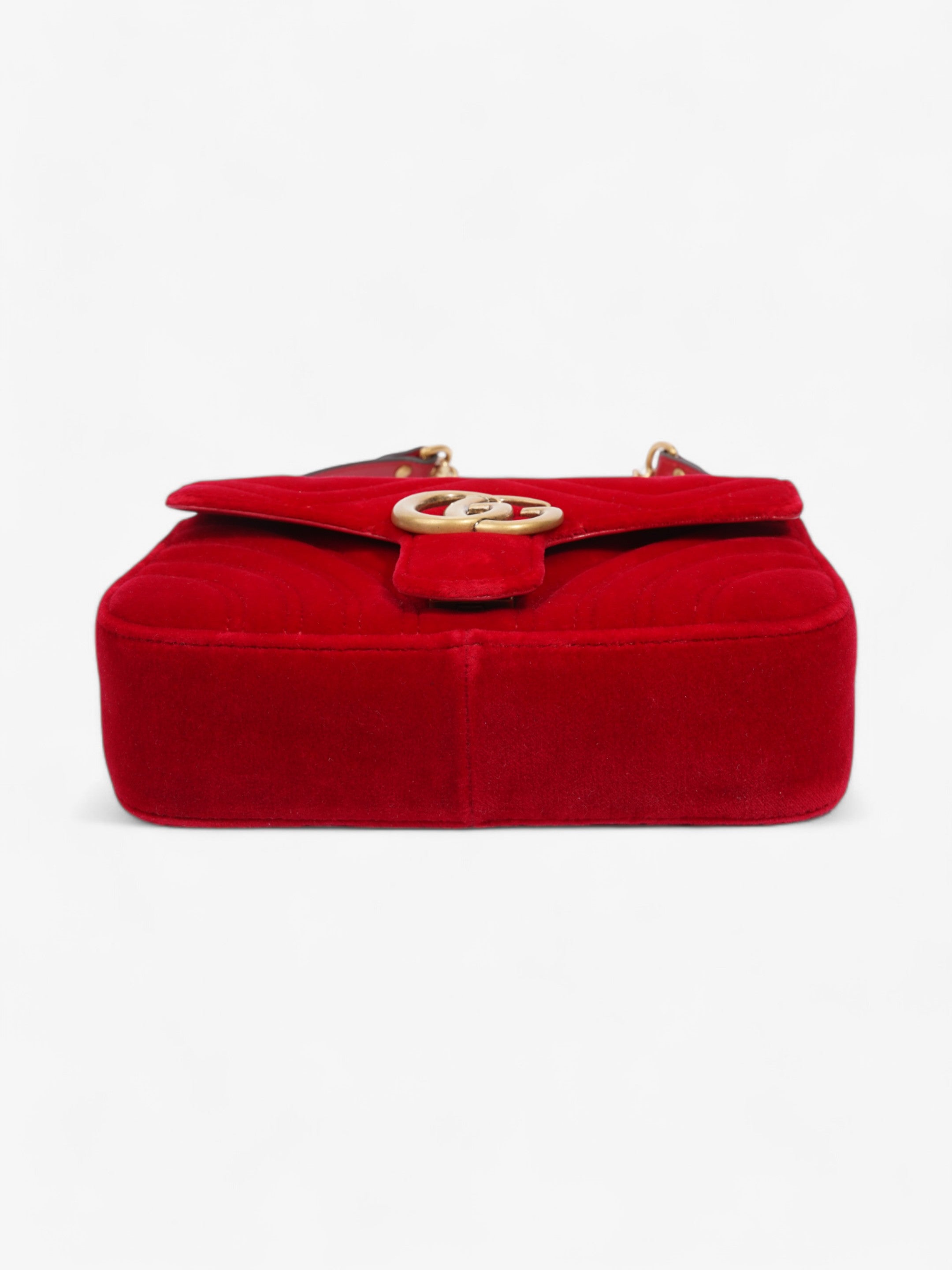 Gucci Marmont Flap Red Velvet Mini