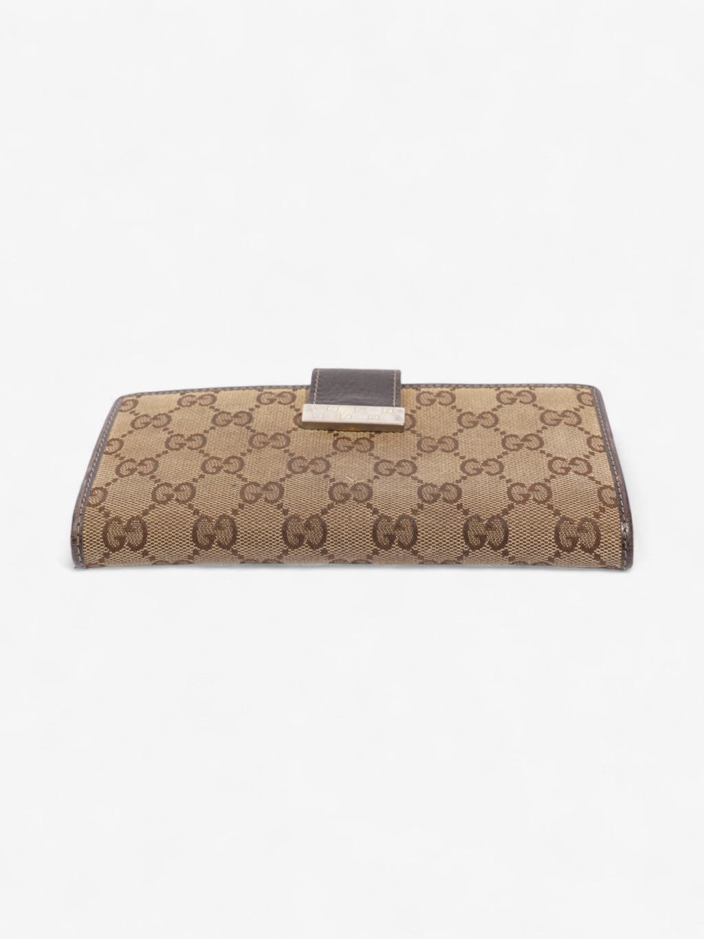 Gucci Continental Wallet Beige And Ebony GG Supreme Canvas