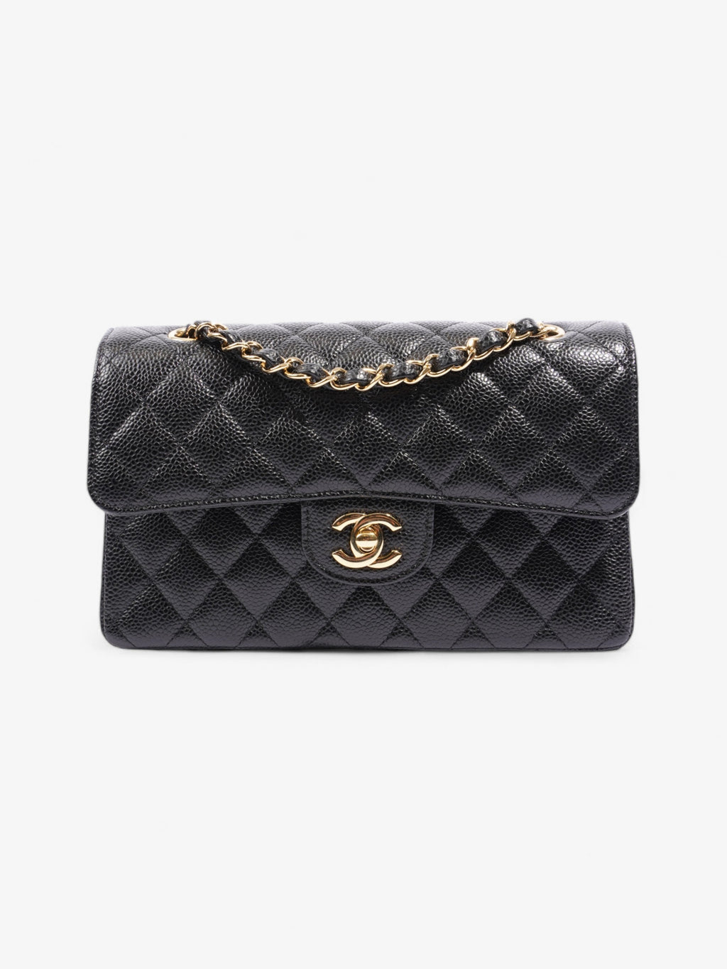 Chanel Classic Double Flap Black Caviar Leather Small