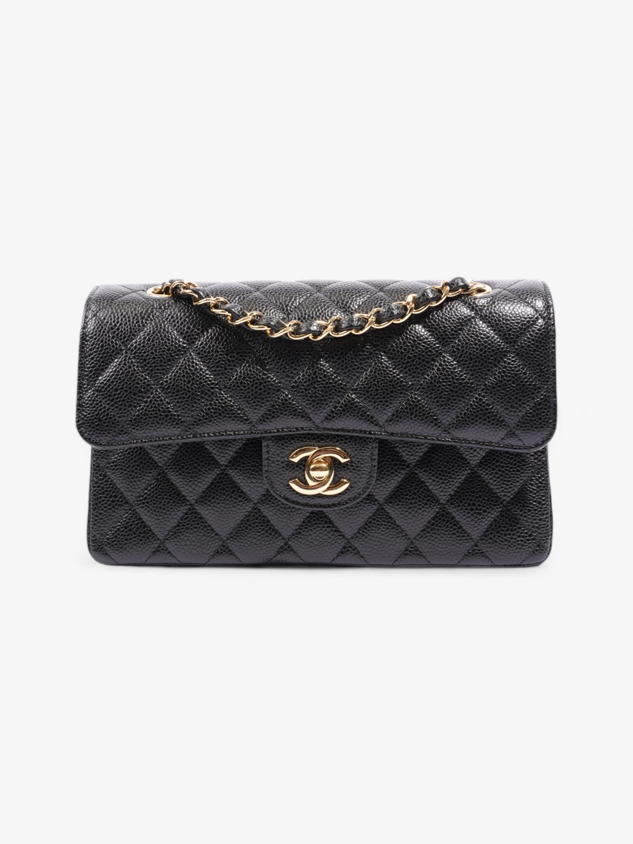 Chanel Classic Double Flap Black Caviar Leather Small