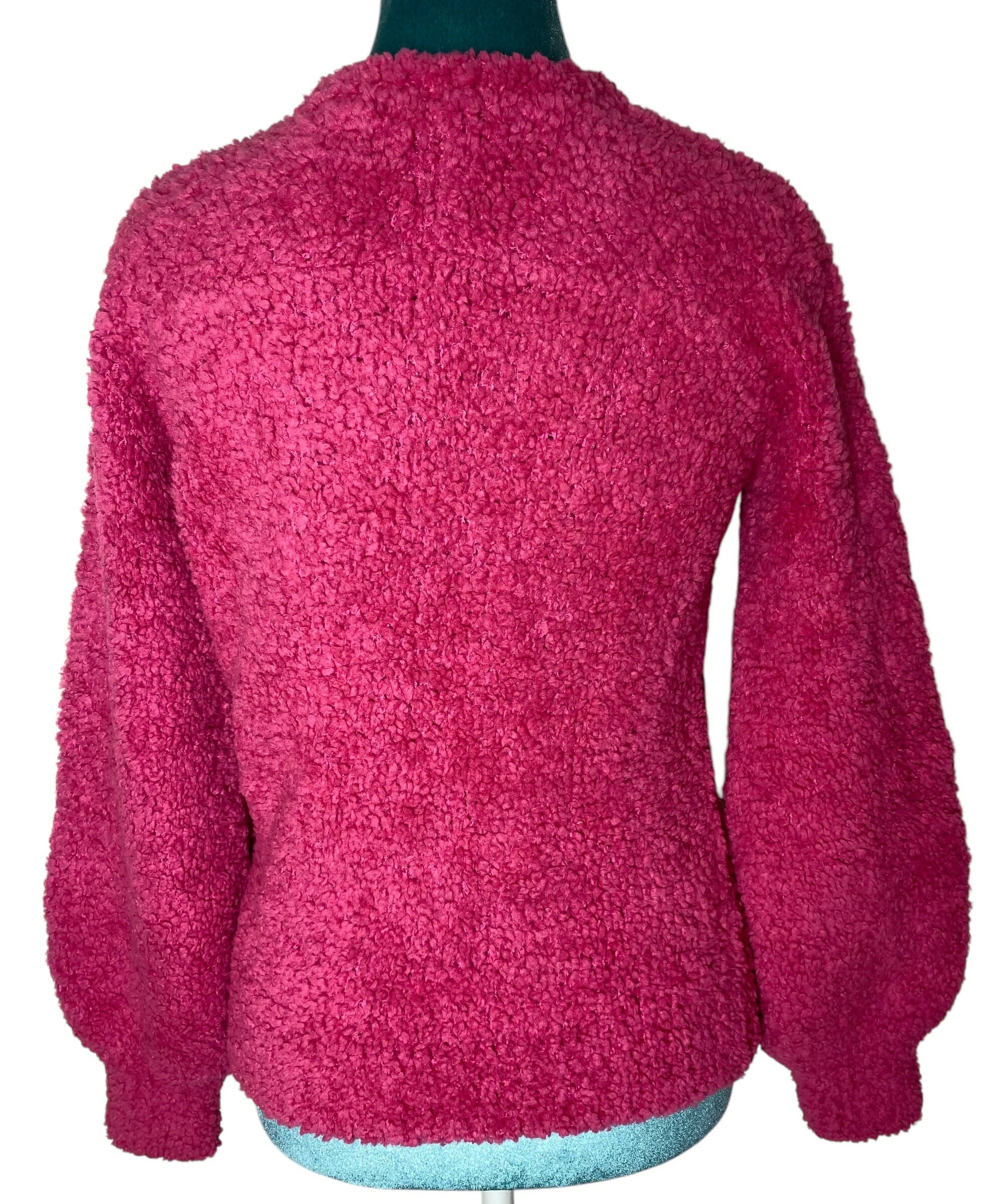 Chanel 19A Pink CC Teddy Sweater Wool Jumper FR 34