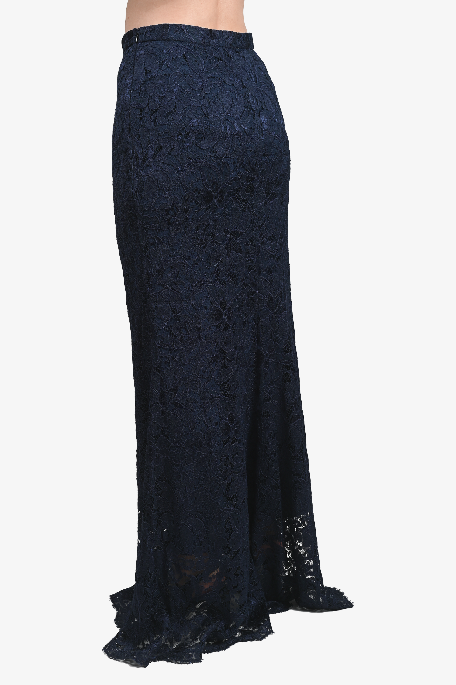 Emilio Pucci Blue Lace Maxi Skirt Size 40
