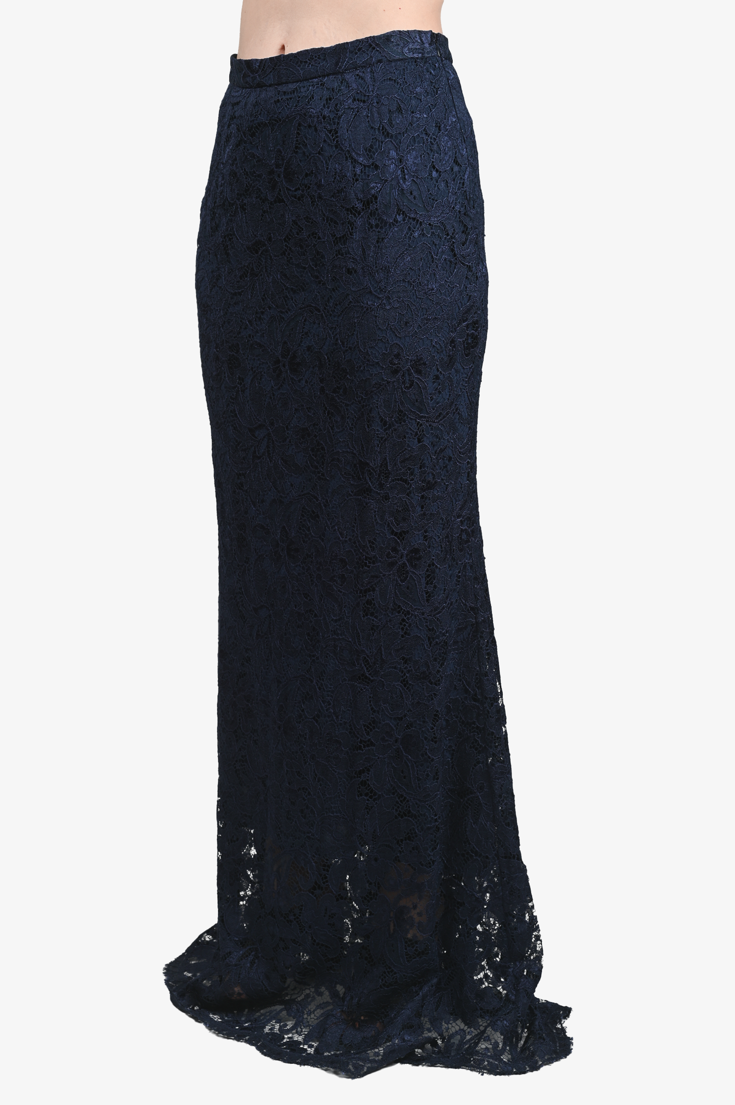 Emilio Pucci Blue Lace Maxi Skirt Size 40
