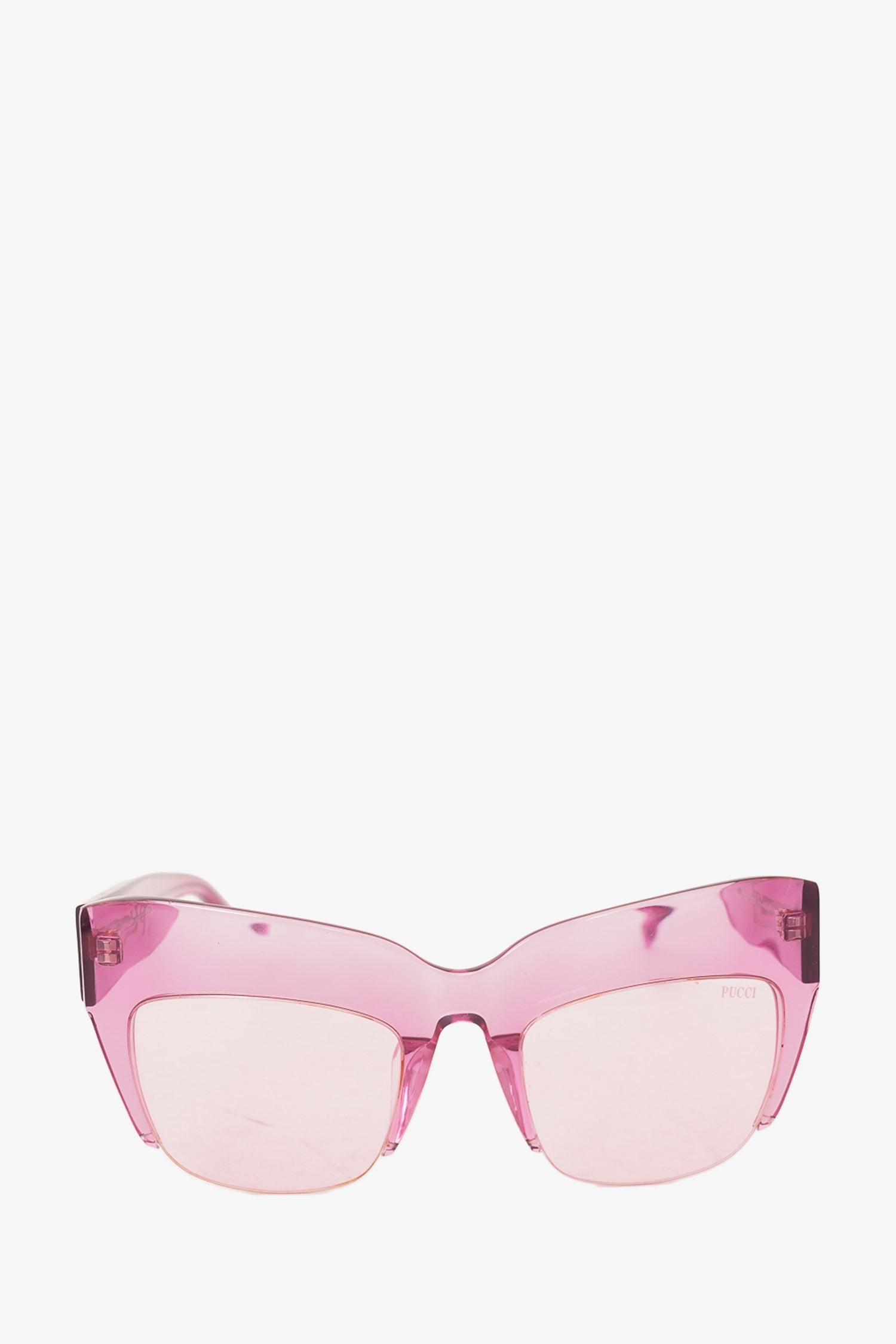 Emilio Pucci Pink Frame Square Sunglasses