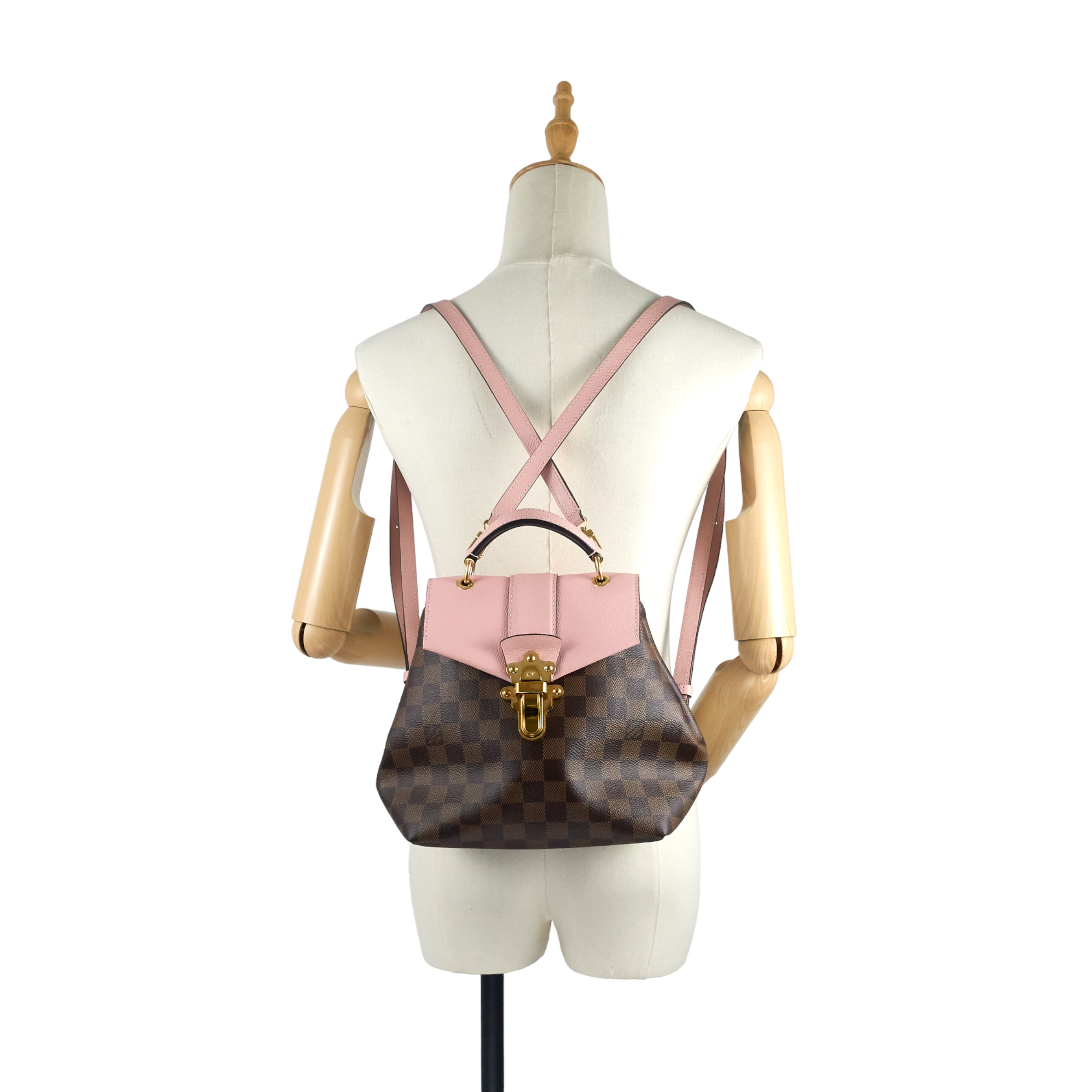 Louis Vuitto Clapton Damier Ebene Canvas Backpack Bag