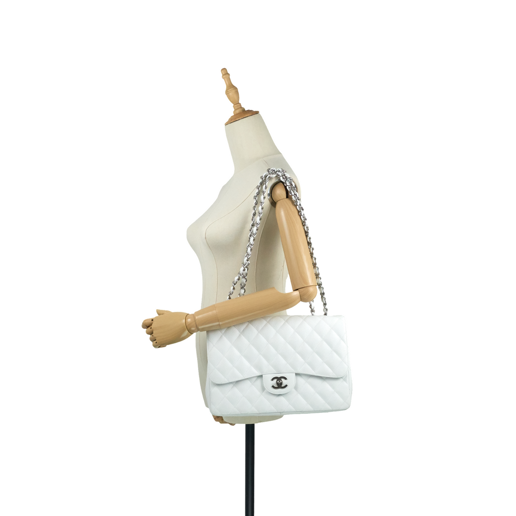 Chanel Classic Single Flap Large Caviar Leather Bag