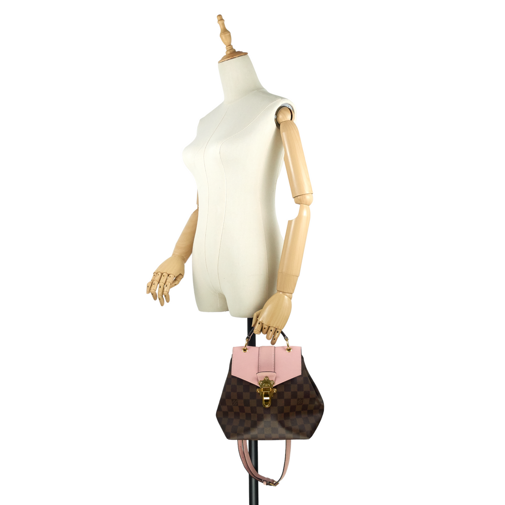 Louis Vuitto Clapton Damier Ebene Canvas Backpack Bag