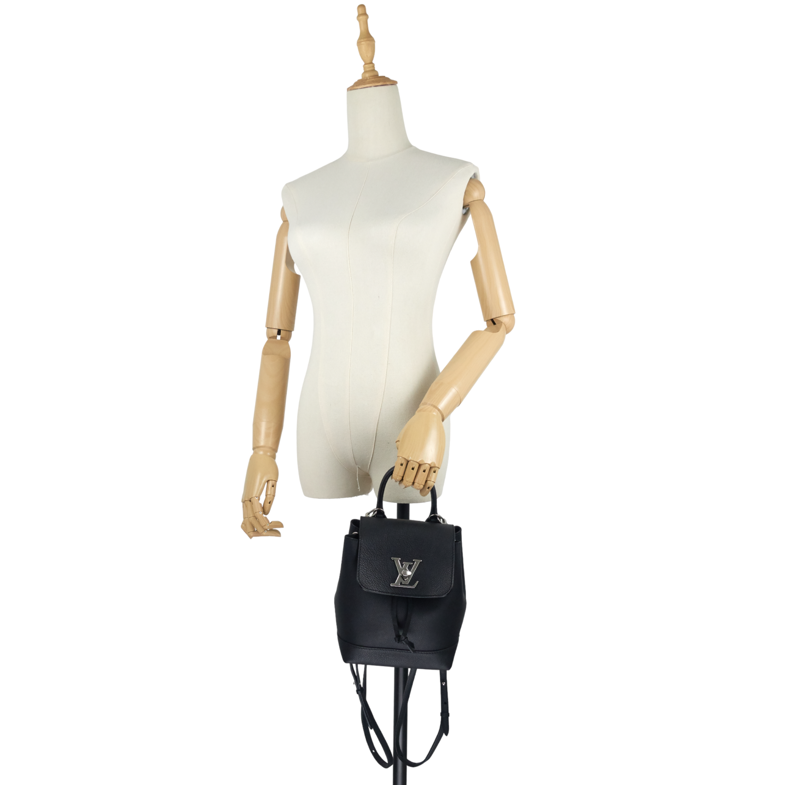 Louis Vuitto LockMe Mini Calfskin Leather Backpack Bag
