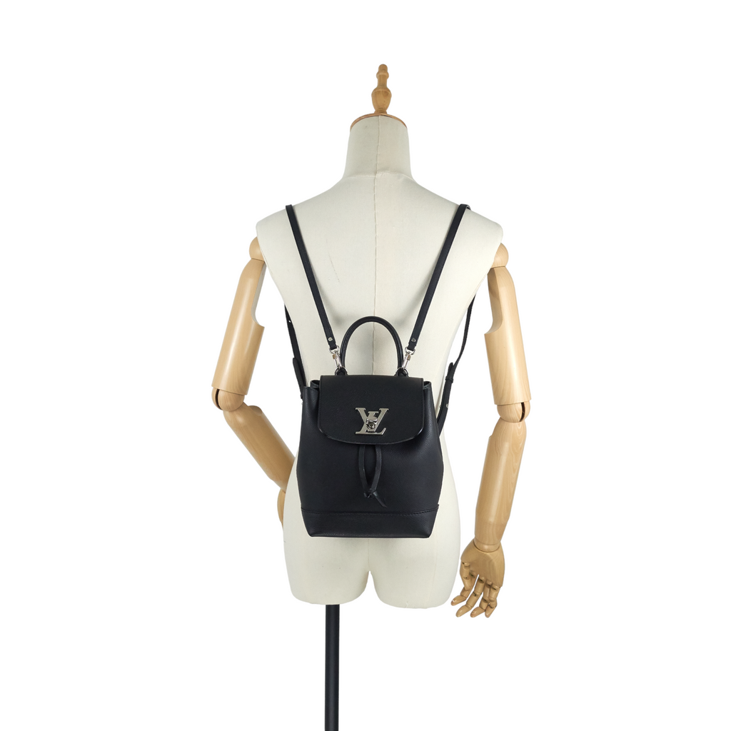 Louis Vuitto LockMe Mini Calfskin Leather Backpack Bag