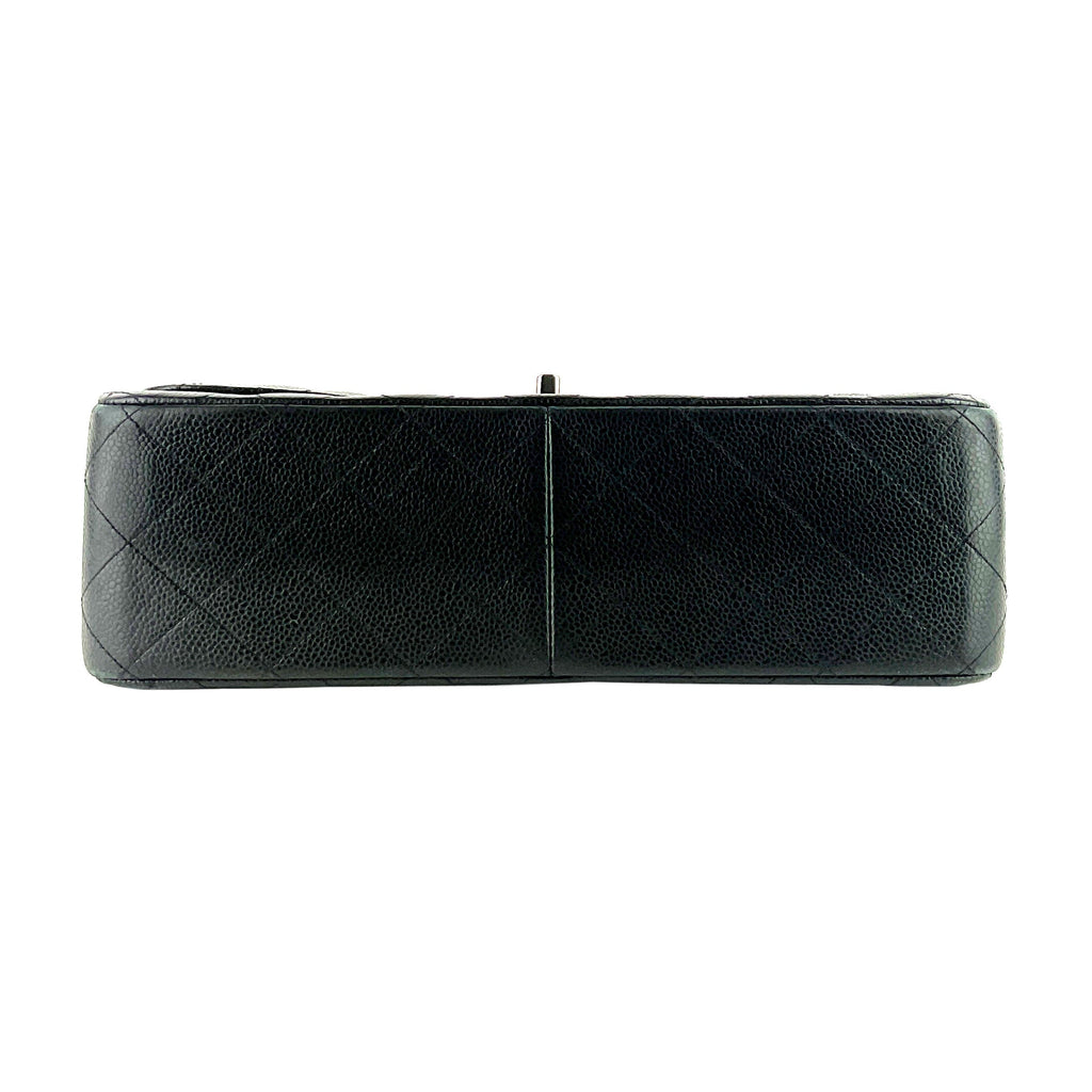Chanel Double Flap Quilted Caviar Leather Bag