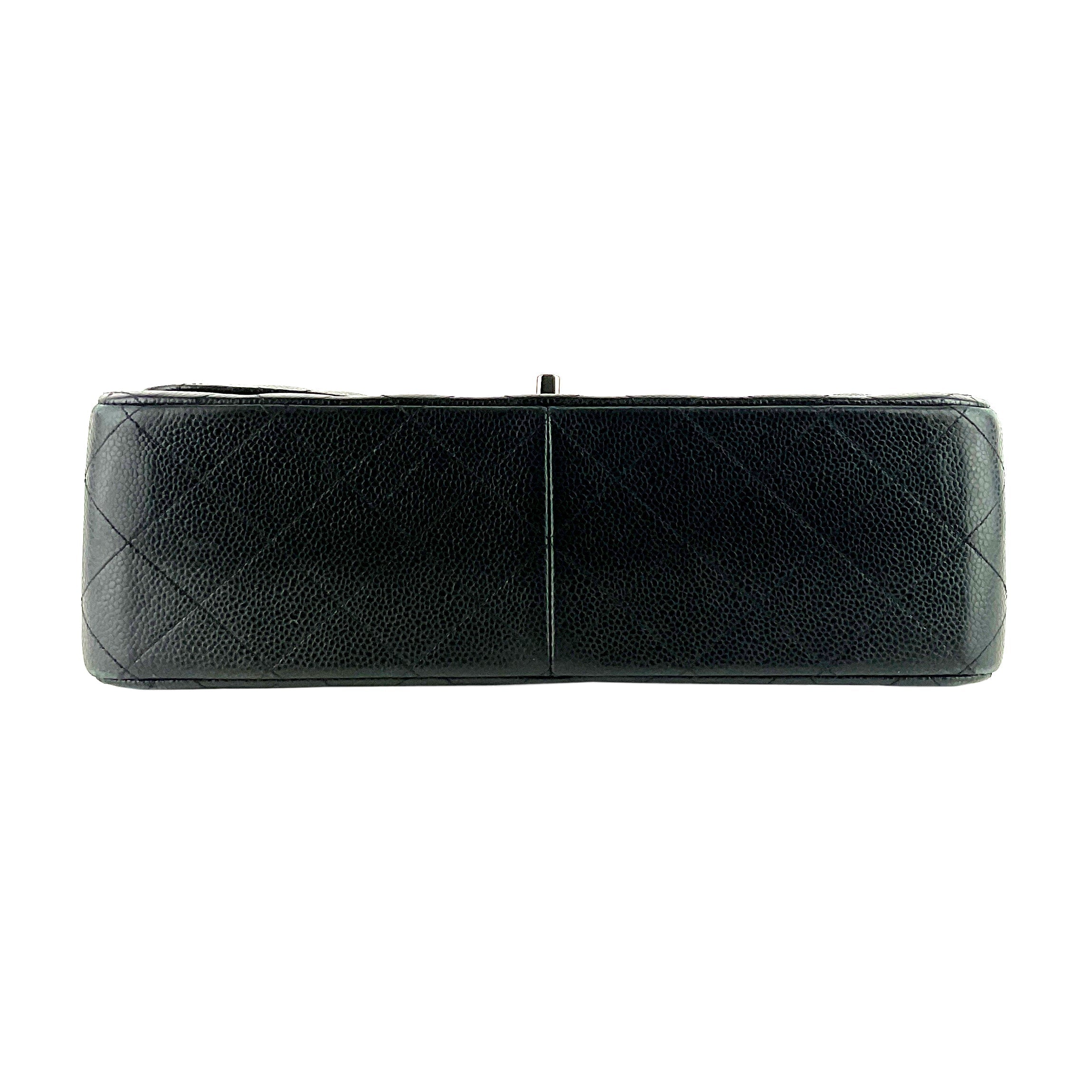 Chanel Double Flap Quilted Caviar Leather Bag