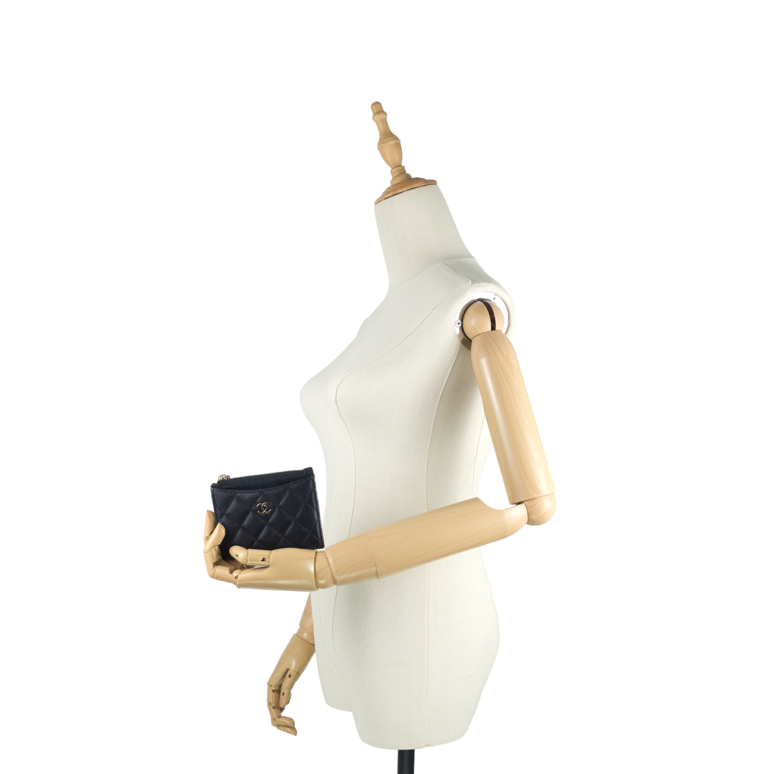 Chanel Classic Zip Caviar Leather holder