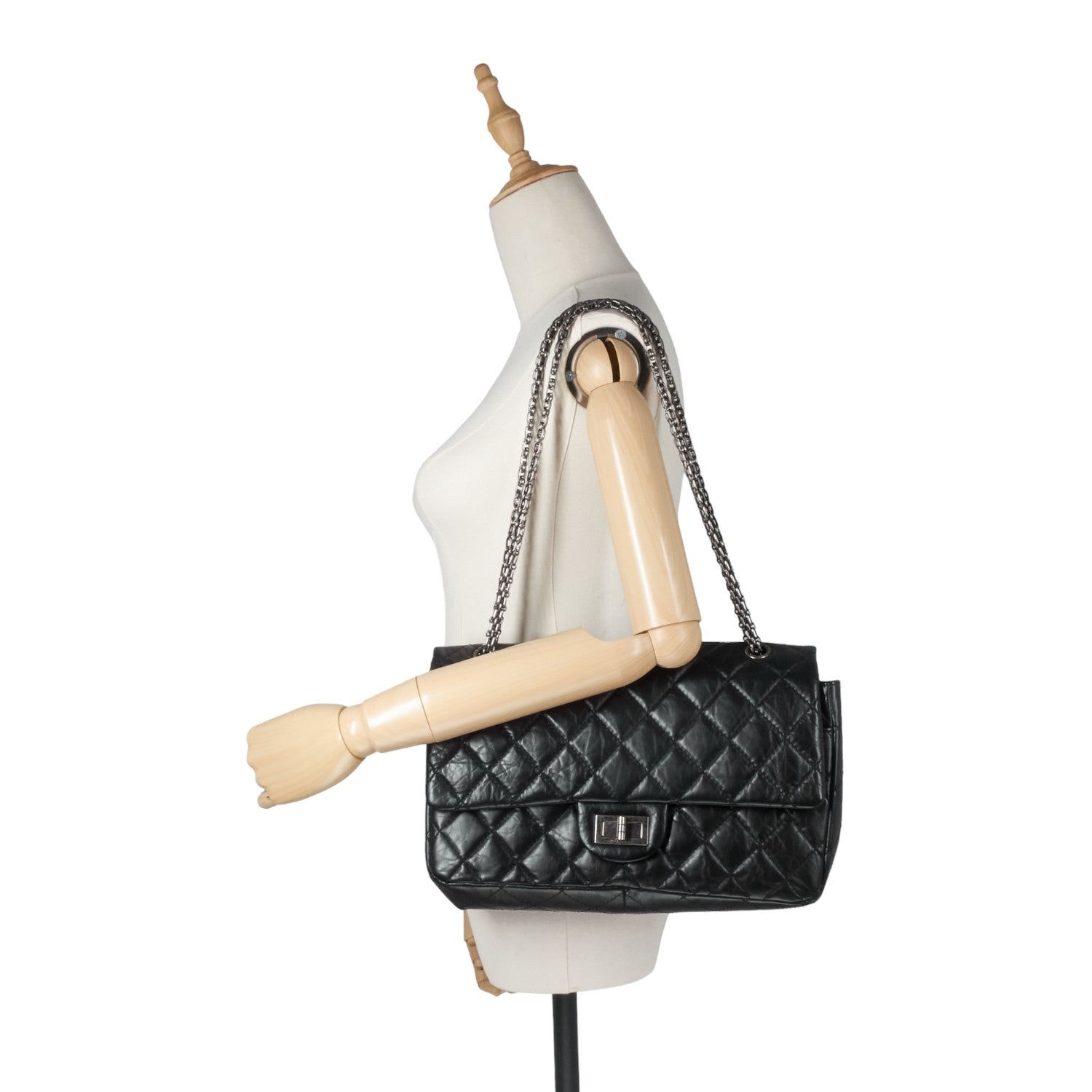 Chanel 2.55 Large Aged Leather Flap Bag