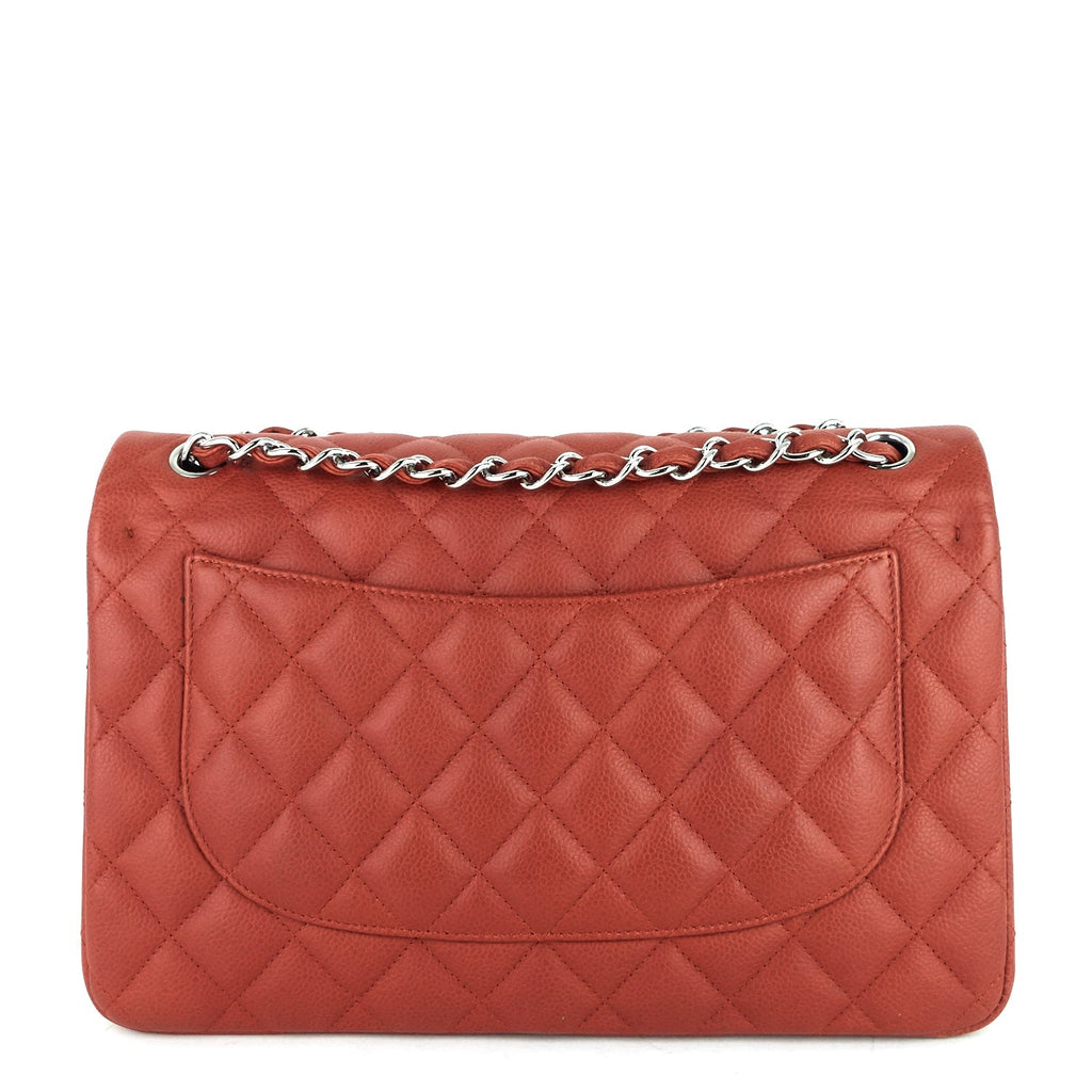 Chanel Double Flap Quilted Caviar Leather Bag