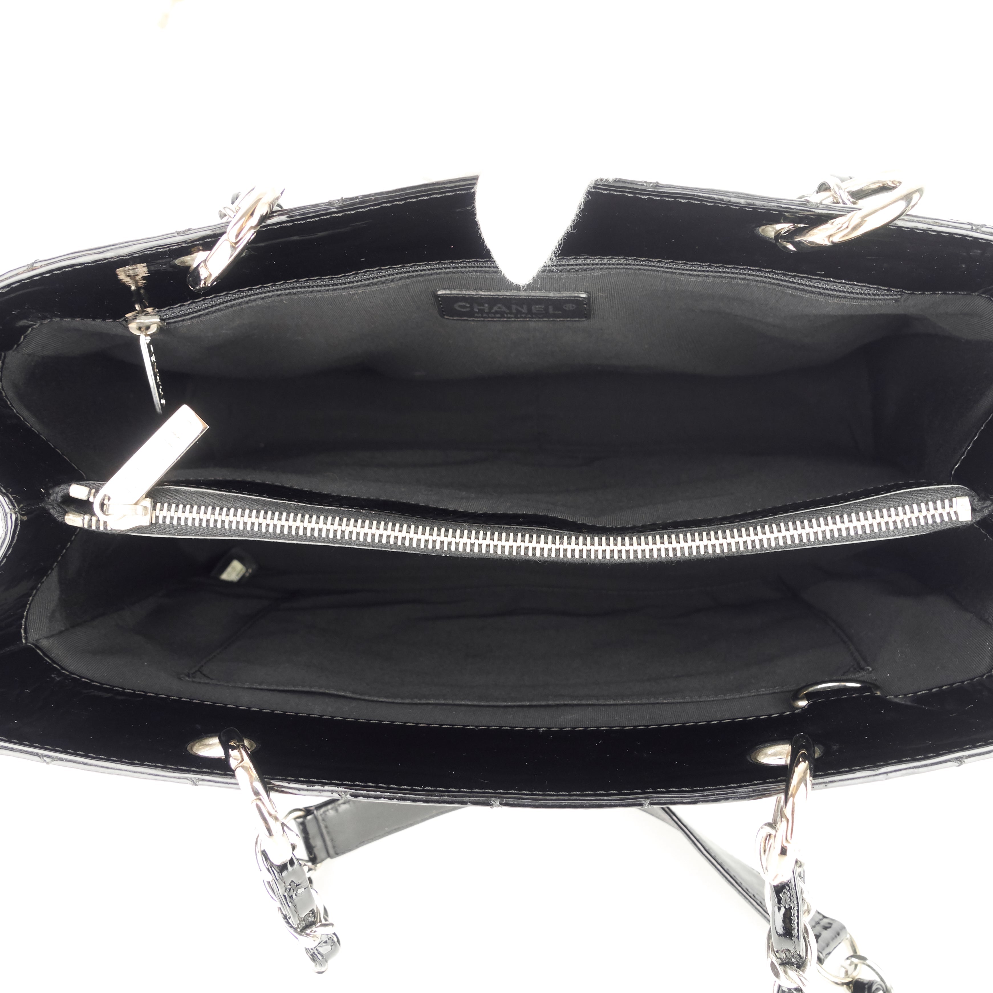 Chanel Grand Shopping Tote GST Patent Leather Bag