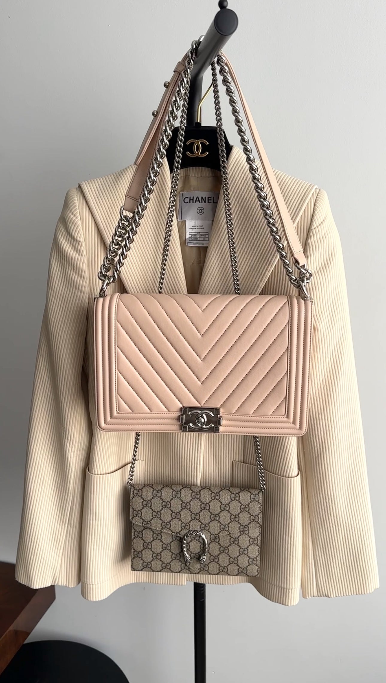 Gucci Monogram Canvas Dionysus Wallet on Chain Crossbody Bag