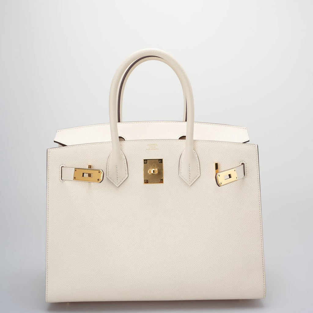 Hermes Birkin 30 Sellier Bag in Nata Epsom Leather with Gold Hardware