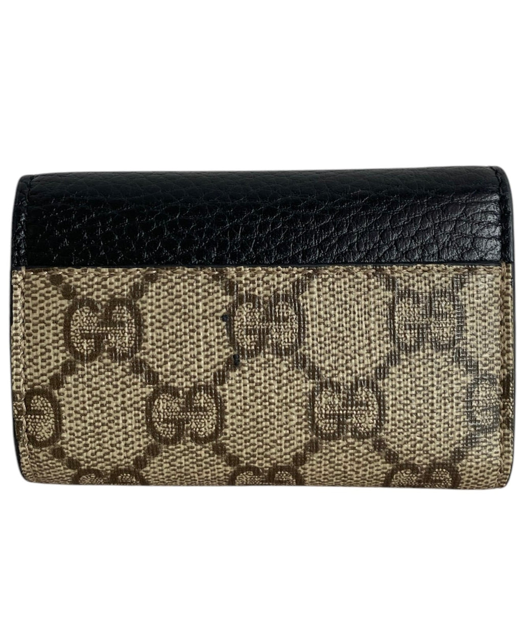 Gucci Black Leather and Monogram Canvas 6 Keyholder