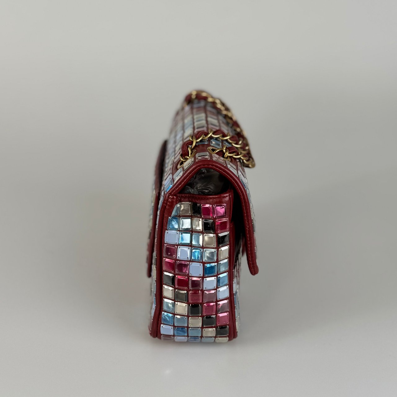 Chanel Runway Mosaic Medium Flap Bag in Red and Multicolor