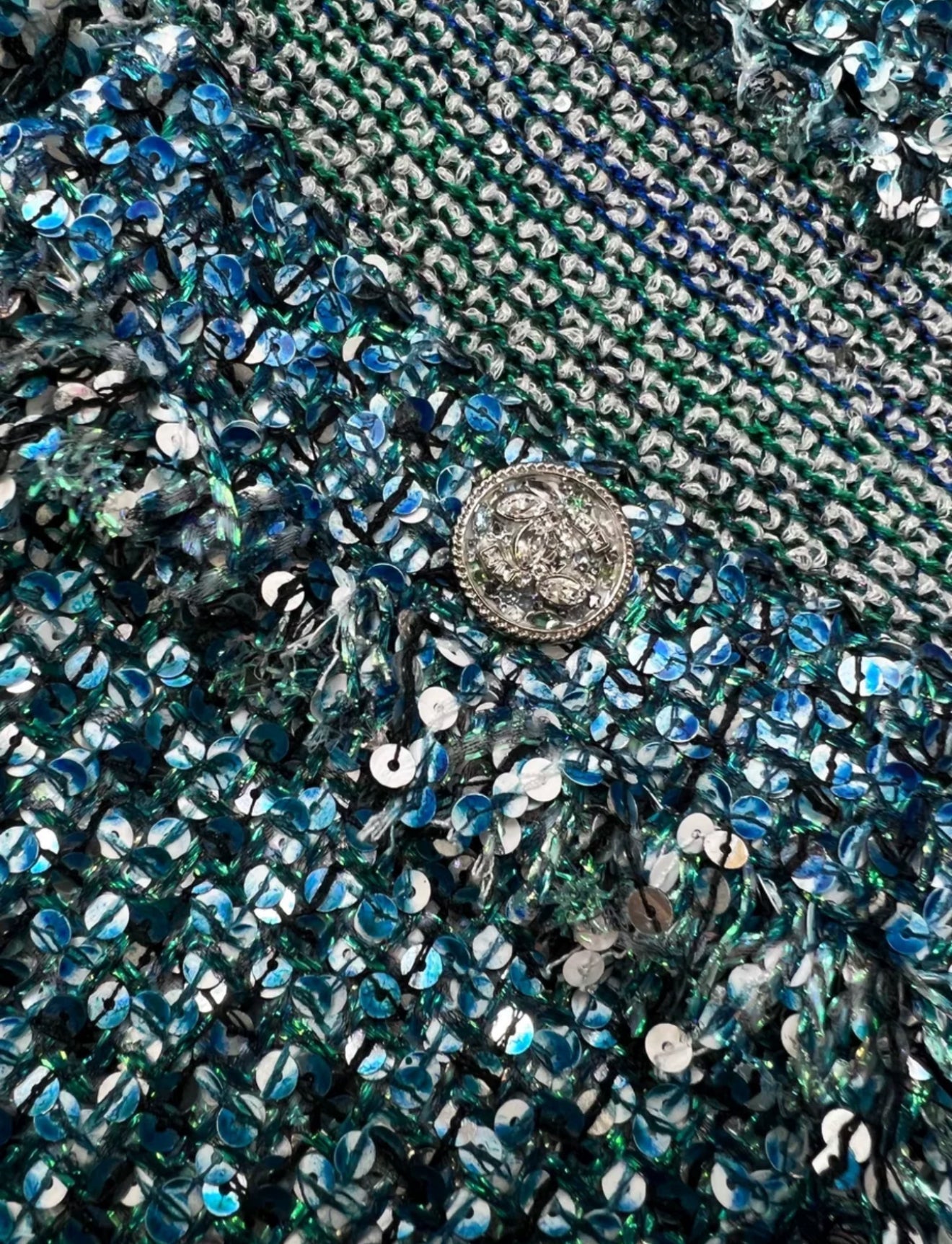 Chanel 23K blue tweed jacket