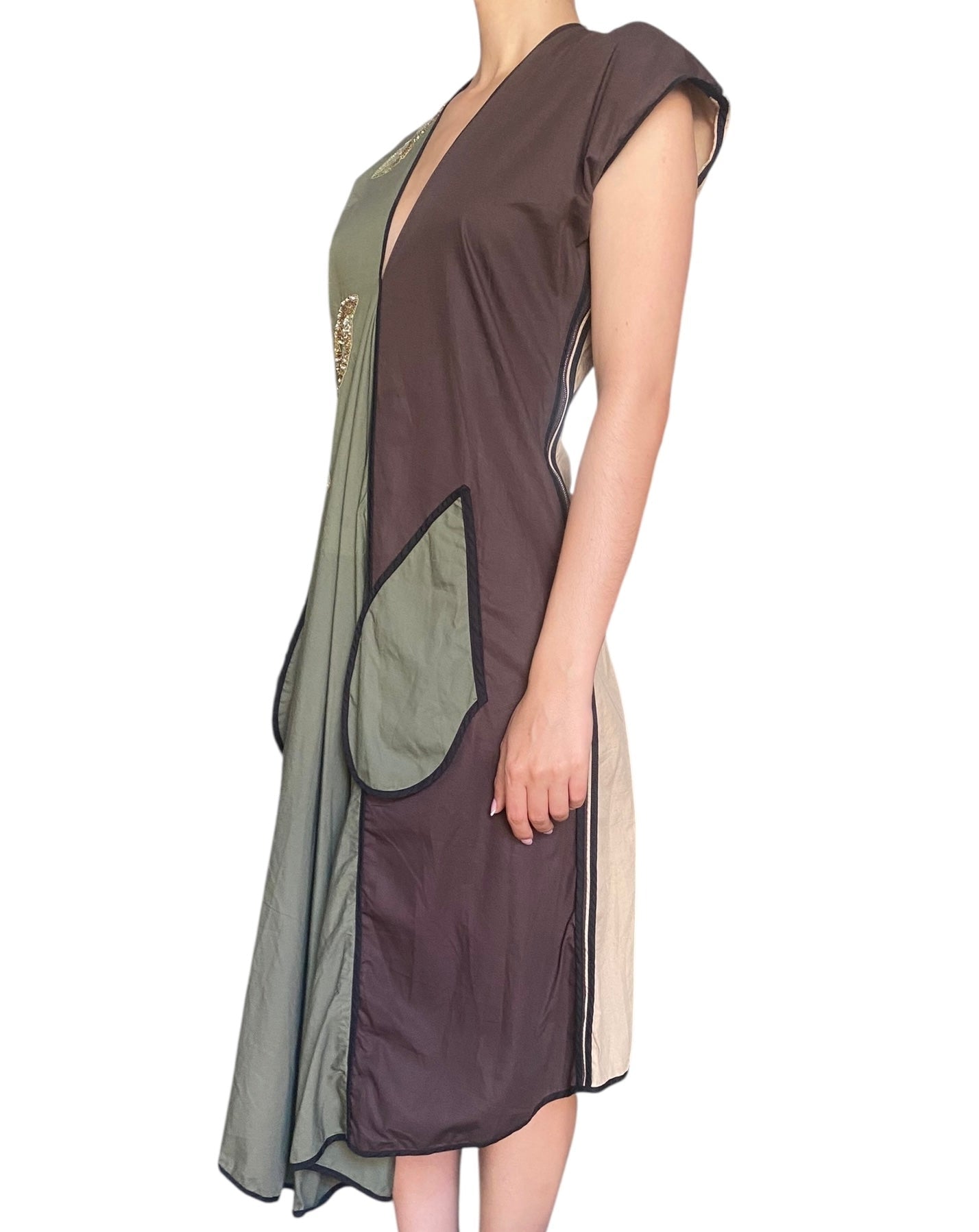 Antonio Marras Green Sequin Embroidered Dress - 42 / US 6